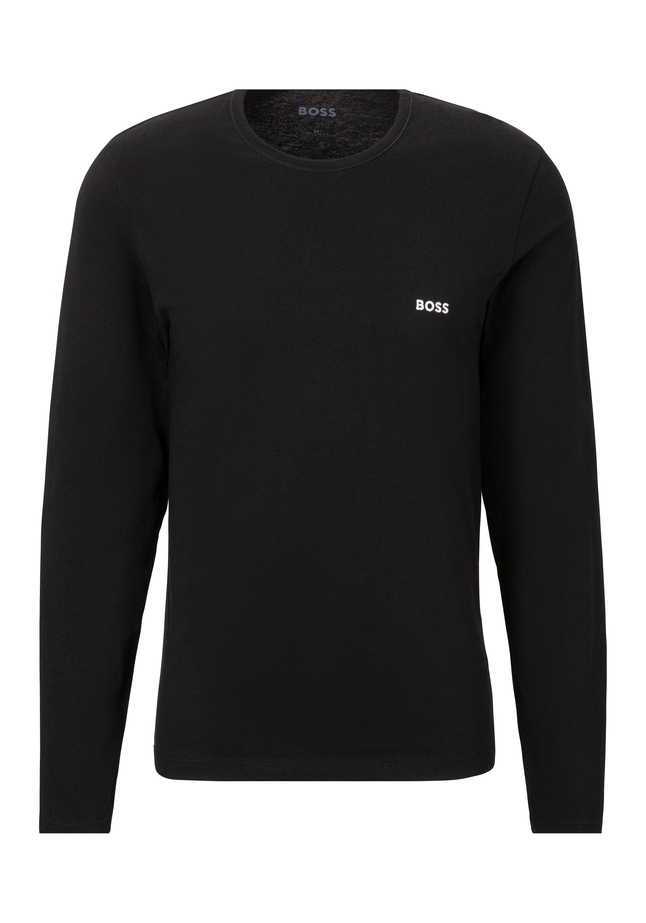 BOSS Langarmshirt »longsleeve-Shirt R-Neck Classic COTTON 3pcs/pack«, (3 tlg.), mit BOSS Logo-Schriftzug