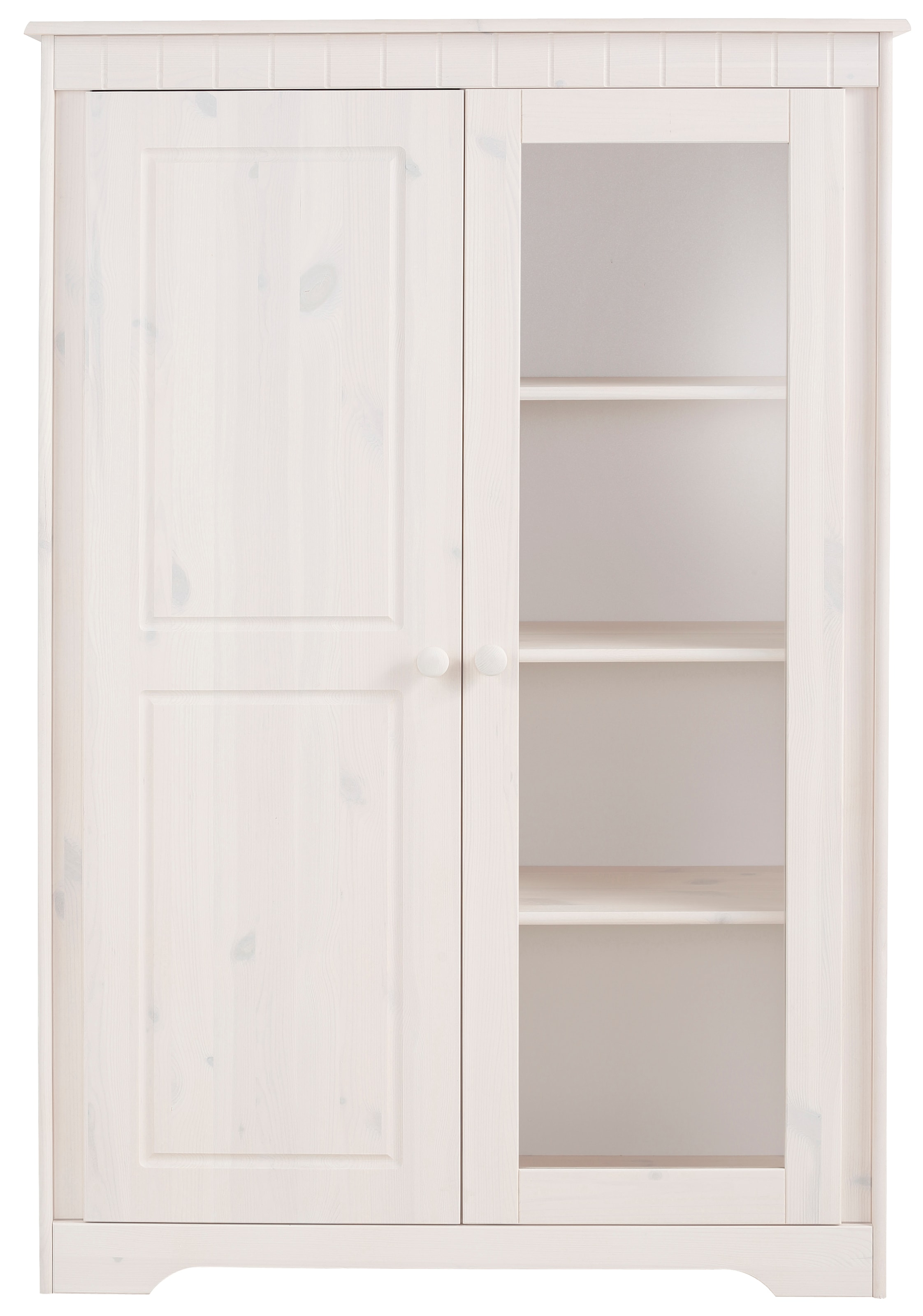 Home affaire Highboard »Pöhl«, Breite 95 cm, Höhe 140 cm, mit 1 Glastür, 3 breite Einlegeböden