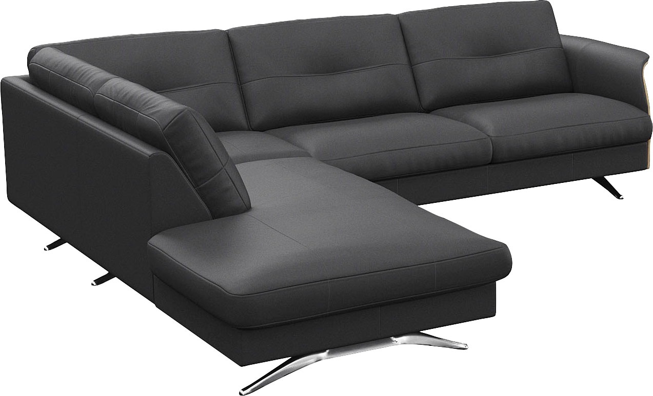 FLEXLUX Ecksofa »Glow, super bequem durch hochwertigem Sitzaufbau mit Federkern, L-Form«, Skandinavisches Design, In hochwertiger Verarbeitung