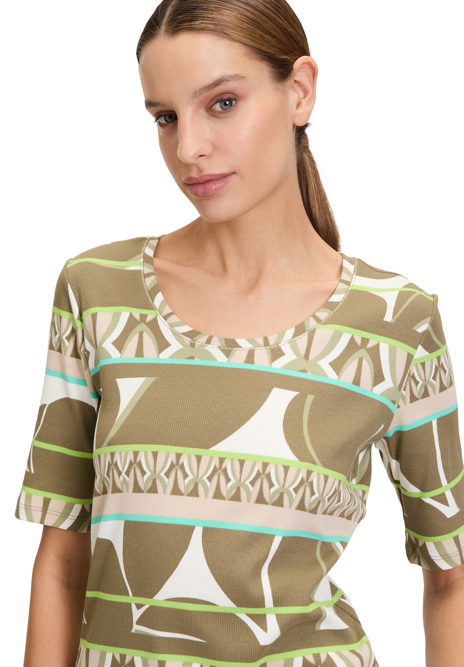 Betty Barclay Kurzarmshirt »Betty Barclay Damen Basic Shirt mit Rippenstruktur«, (1 tlg.), Material