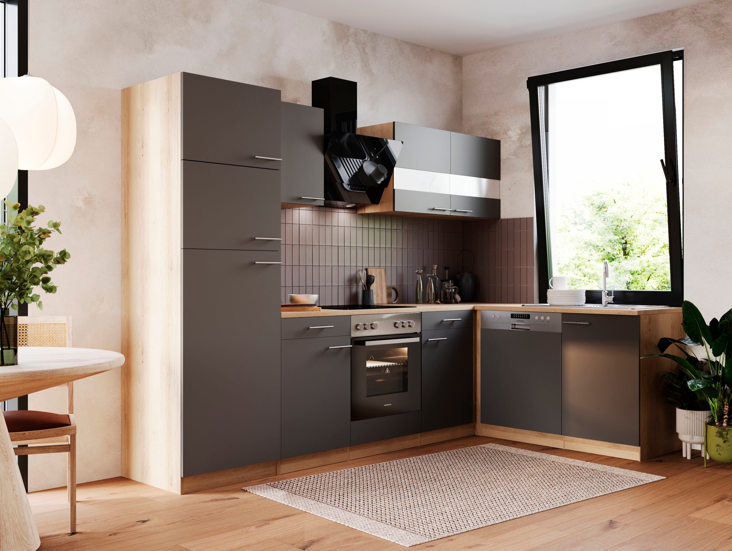 RESPEKTA Küche »Merle«, Breite 280 x 172  cm, mit Soft-Close