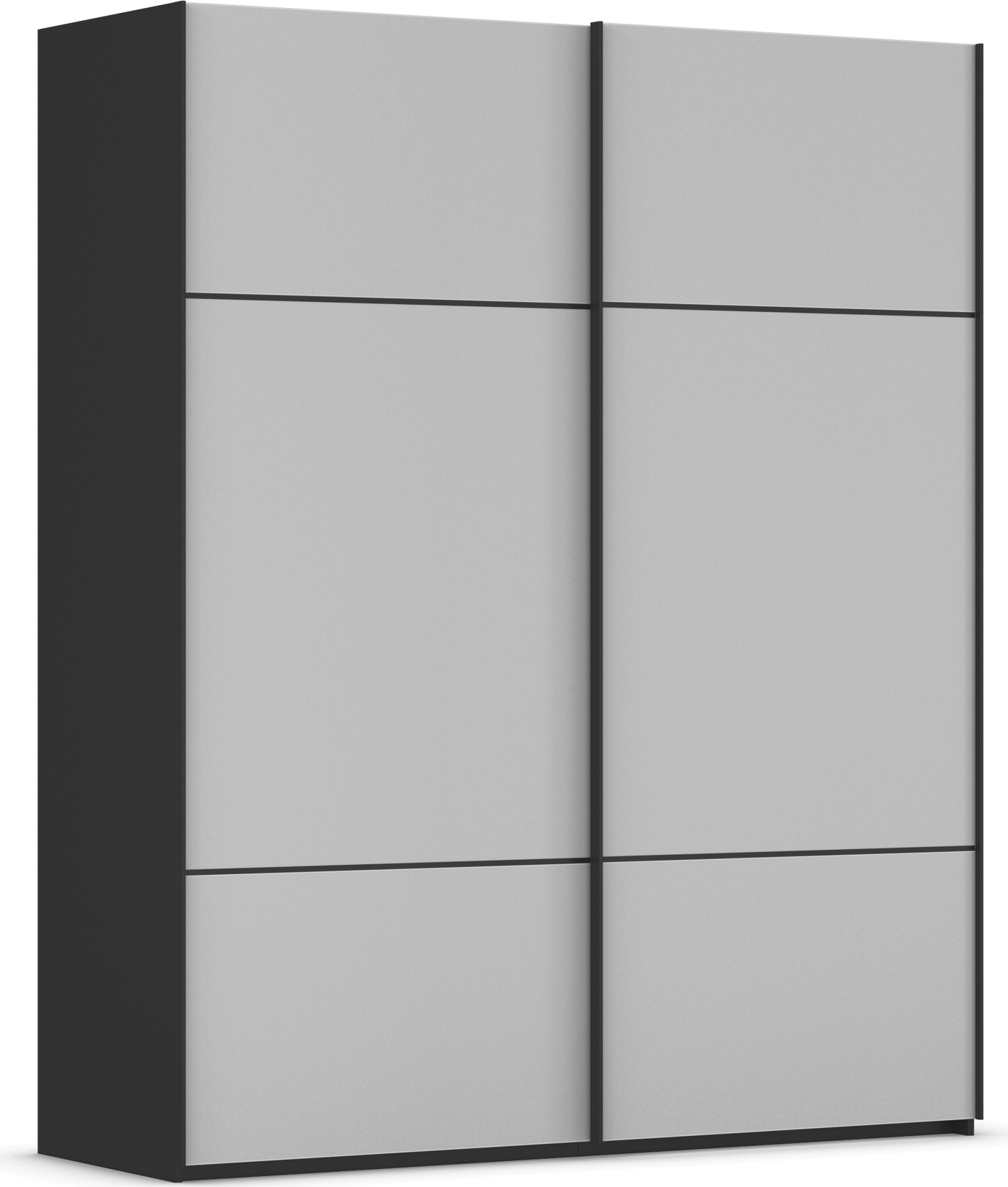 rauch "Kleiderschrank Schrank Garderobe Schlafzimmerschrank SCALE-TRIO" edle dreigeteilte Front mit 2 Zierleisten Glasfront MADE IN GERMANY