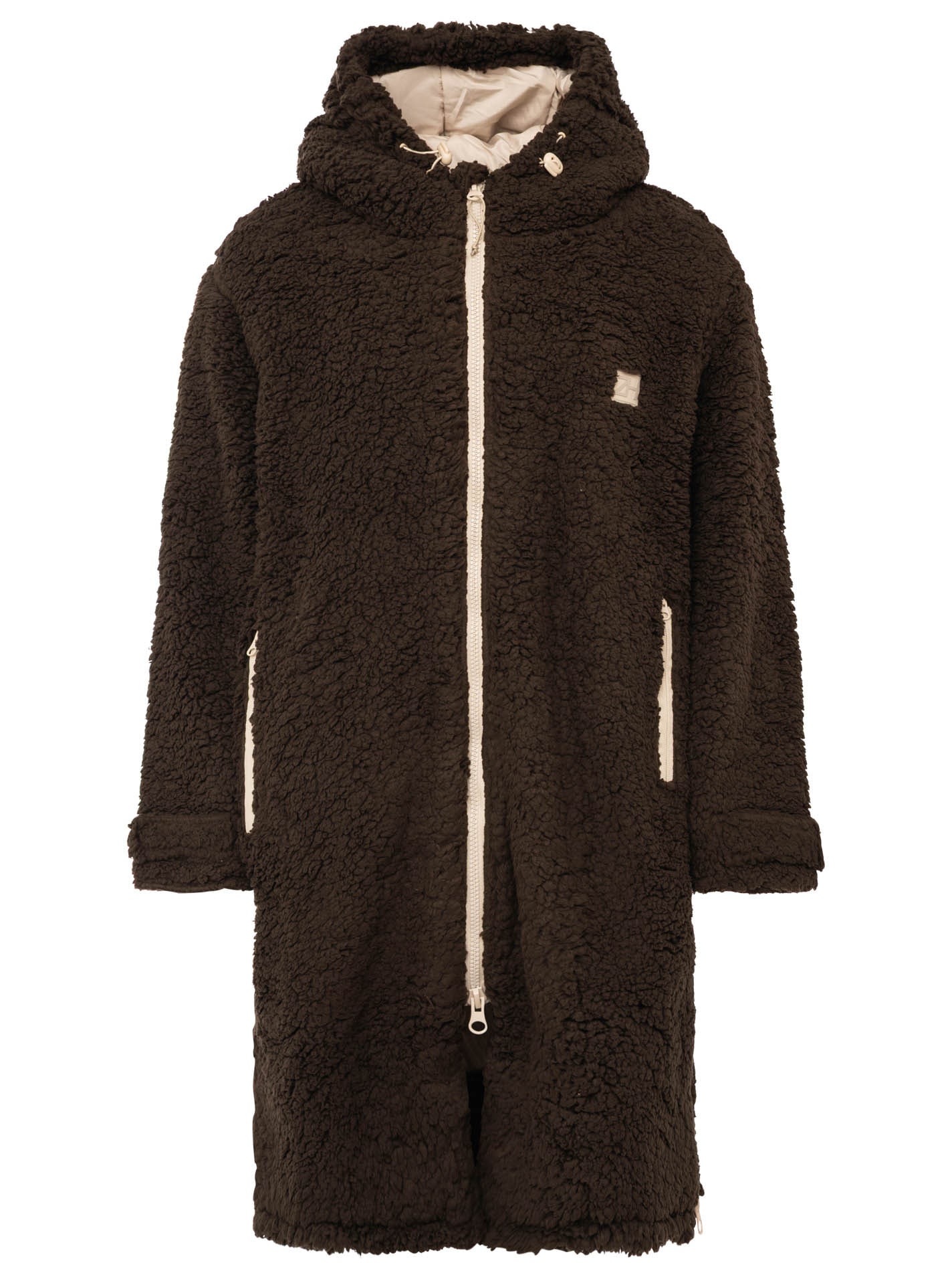 Zwillingsherz Kurzmantel »"Oversize Teddy Windjacke ZH"« weiches Teddy-Material, Kapuze, Reißverschluss, seitliche Taschen