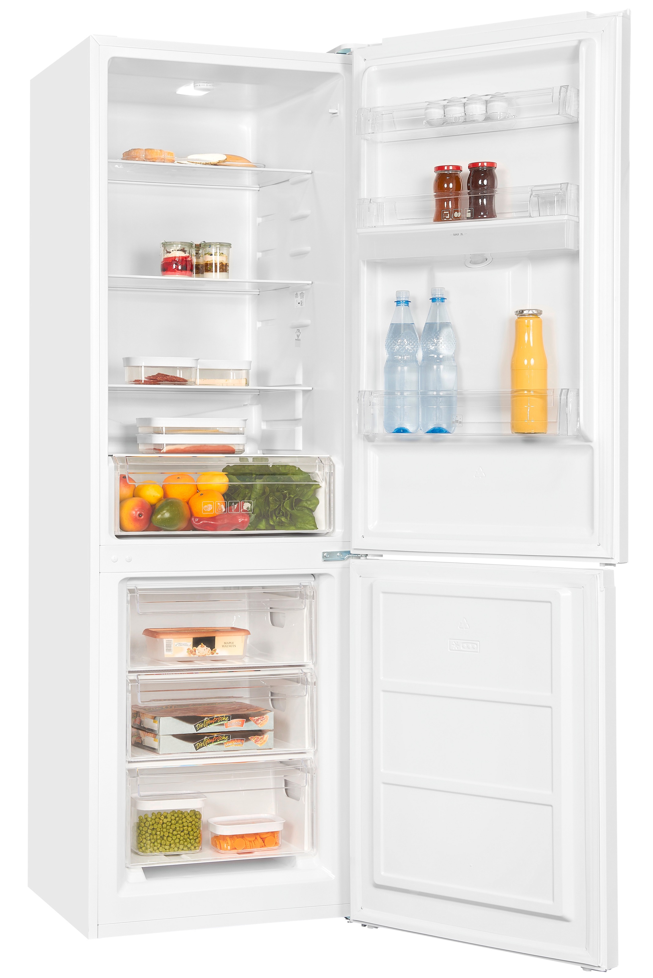 exquisit Kühl-/Gefrierkombination "KGC320-95-E-WS-040C" 185,8 cm hoch 60 cm günstig online kaufen