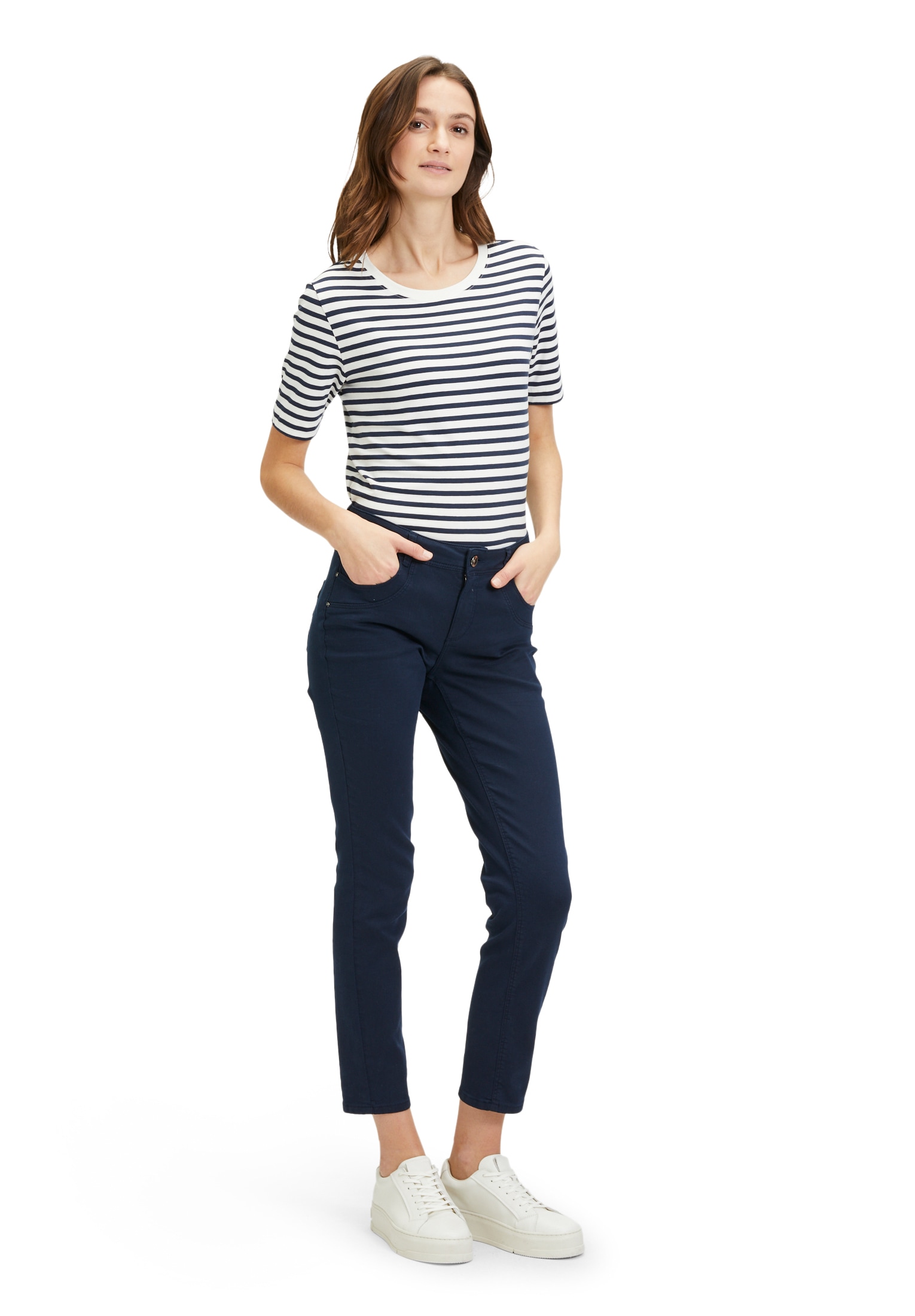 Betty&Co Kurzarmshirt »Betty & Co Basic Shirt mit Ringel«, (1 tlg.), Ringel