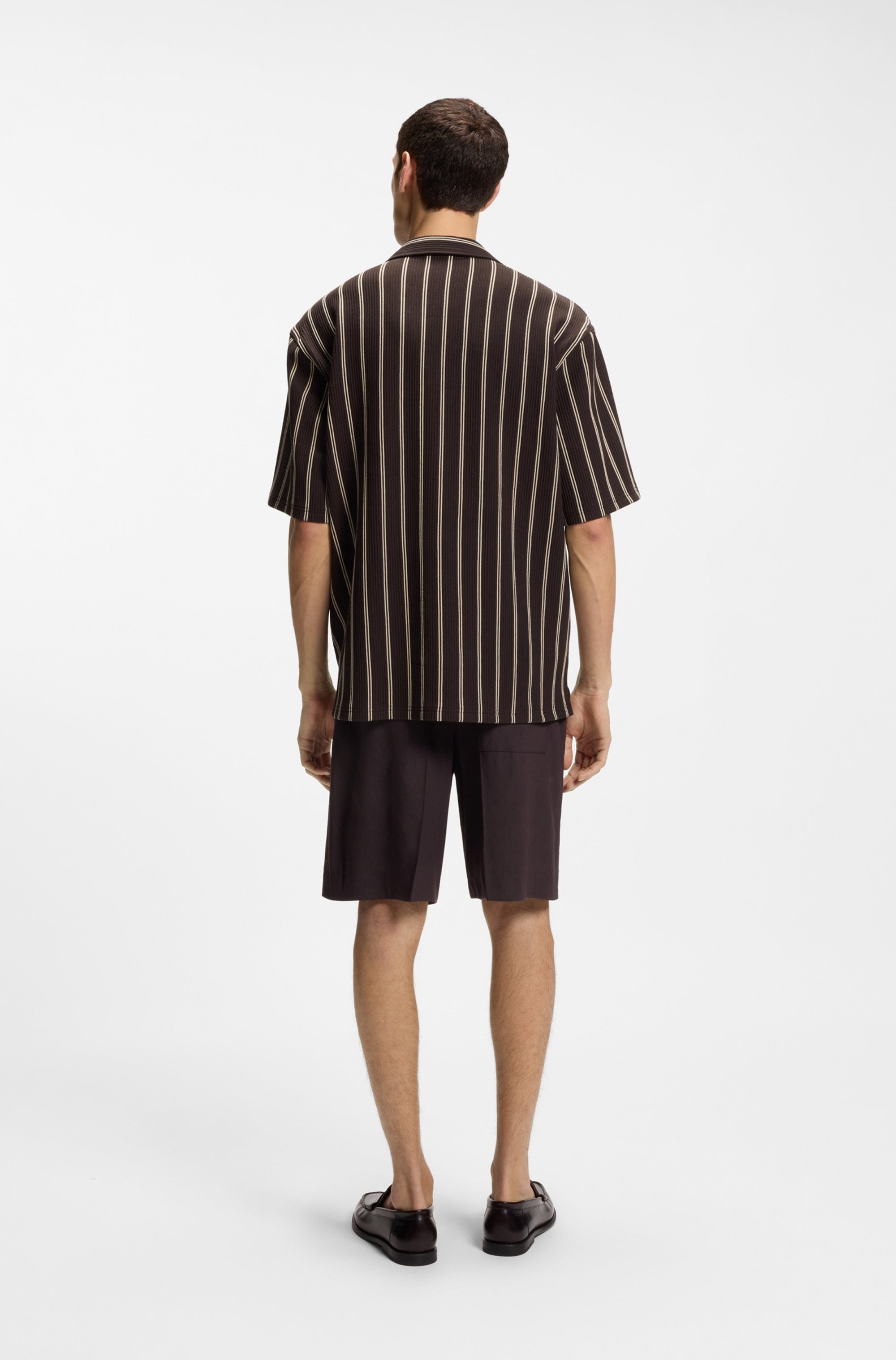 BOSS Kurzarmhemd »LARS CAMP B« Overshirt mit Freizeitkragen, Relaxed Fit