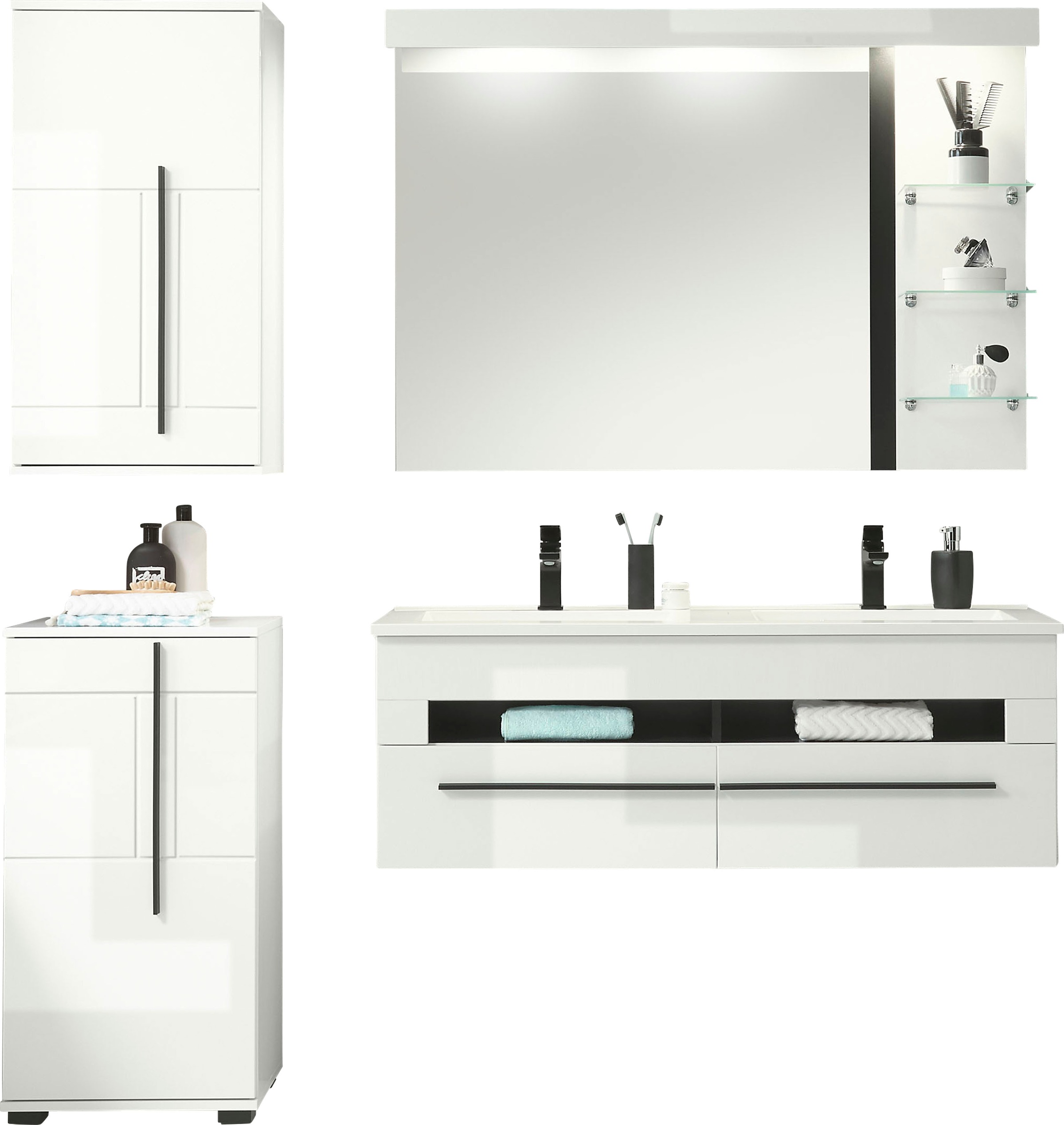 INOSIGN Badmöbel-Set "Cantara, Bad im modernen Design, 4-teiliges Badezimme günstig online kaufen