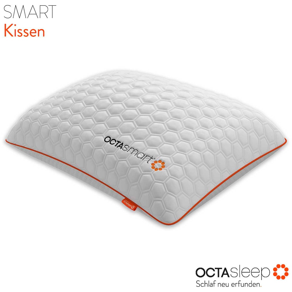 OCTAsleep Nackenstützkissen »Octasleep Smart Pillow«, Füllung: 100% Polyester, Bezug: 99% Polyester, 1% Elasthan, (1 St.)