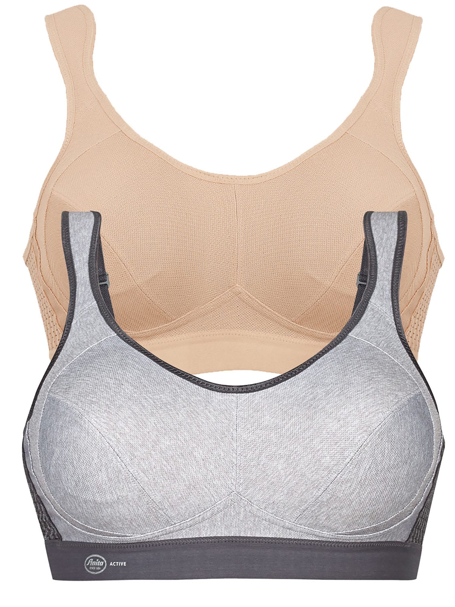 Sport-BH ANITA "Sport BH extreme control", Damen, Gr. 75, Cup G, bunt (desert erdgrau), Stoff, Obermaterial: 76% Polyester PES. 19% Polyamid PA. 5% Elasthan EL., BHs Sport-BH