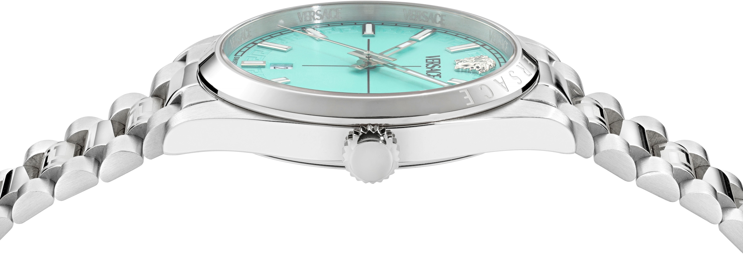 Versace Quarzuhr »MILLENYIUM GENT«, Armbanduhr, Herrenuhr, Swiss Made, Edelstahlarmband, analog, Datum
