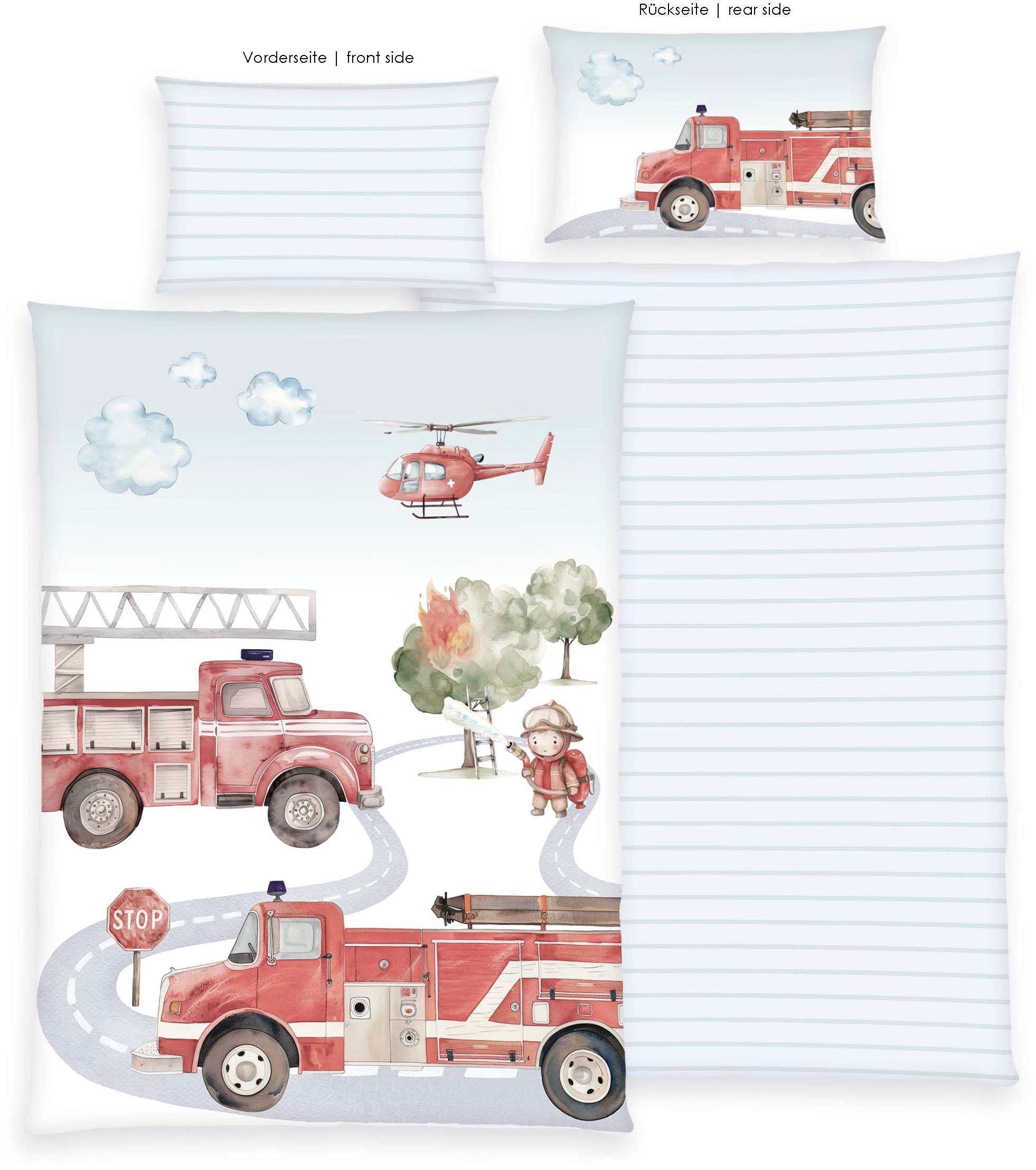 Baby Best Babybettwäsche "Feuerwehr" 2 Wendebettwäsche