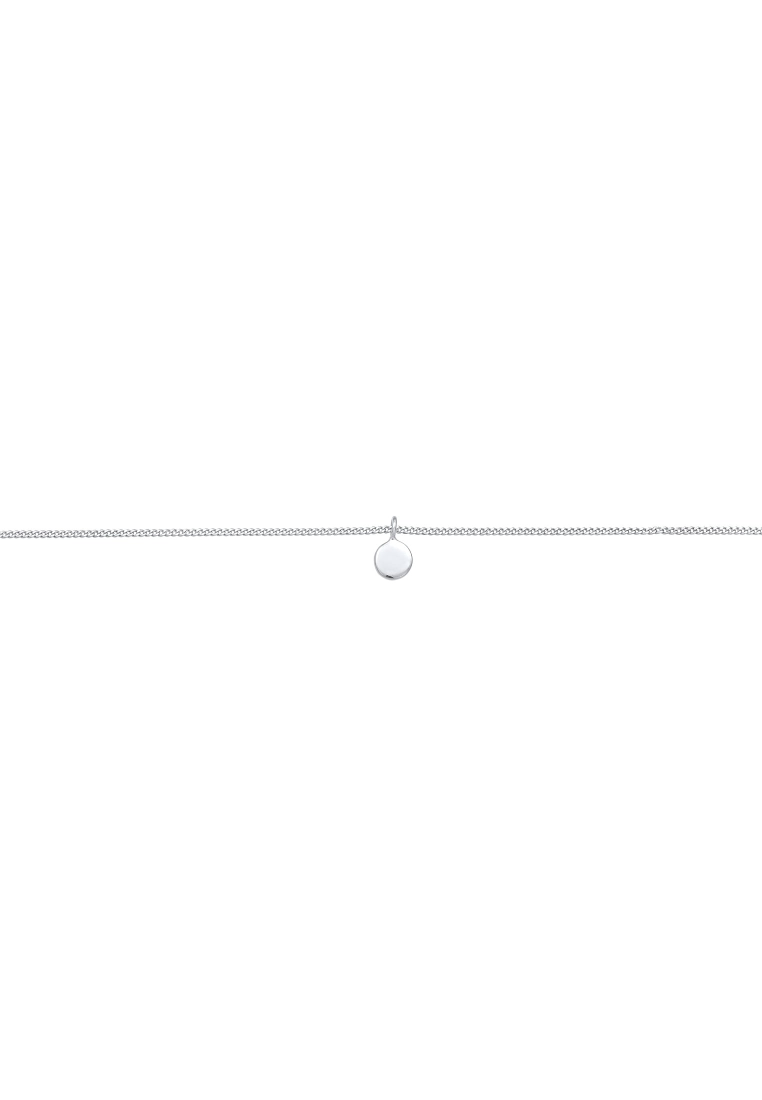 Elli Choker »Halskette Choker Kreis Plättchen Basic Coin 925 Silber«