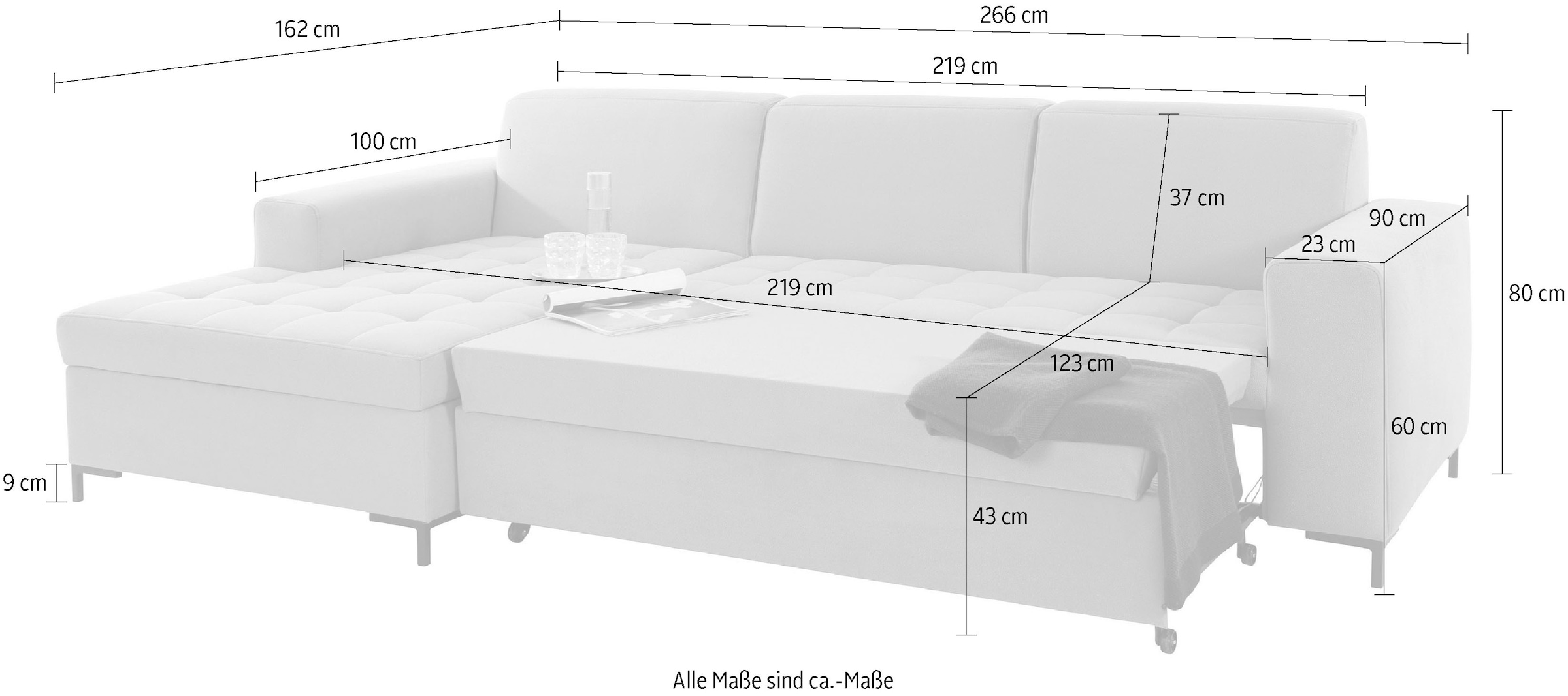 OTTO products Ecksofa »Grazzo L-Form«, hochwertige Stoffe aus recyceltem Material, Steppung im Sitzbereich