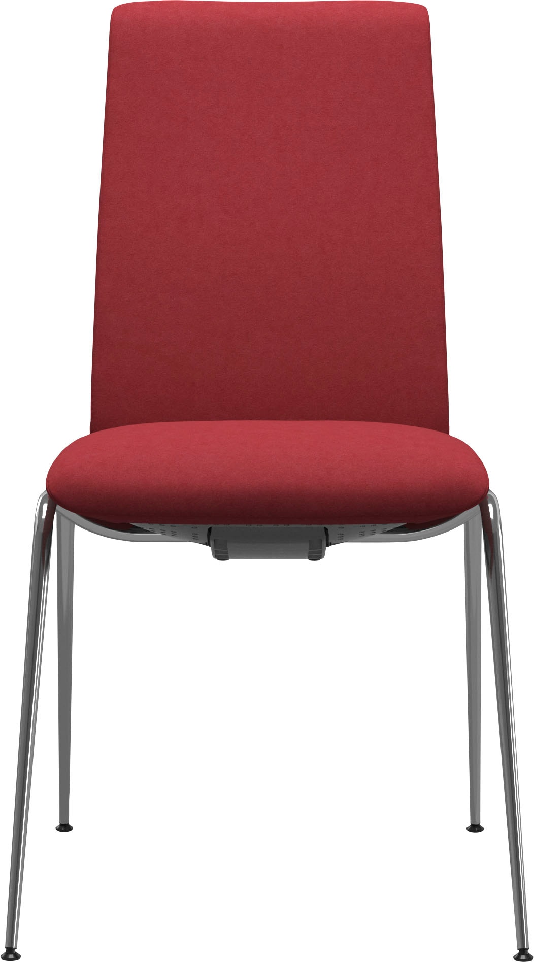 Polsterstuhl STRESSLESS "Laurel", rot (berry rot dinamica, chrom glänzend), B:57cm H:92cm T:59cm, Microfaser DINAMICA (88% Polyester, 12% Polyurethan), Stühle, Polsterstuhl, Low Back, Größe M, mit Beinen aus Stahl in Chrom glänzend