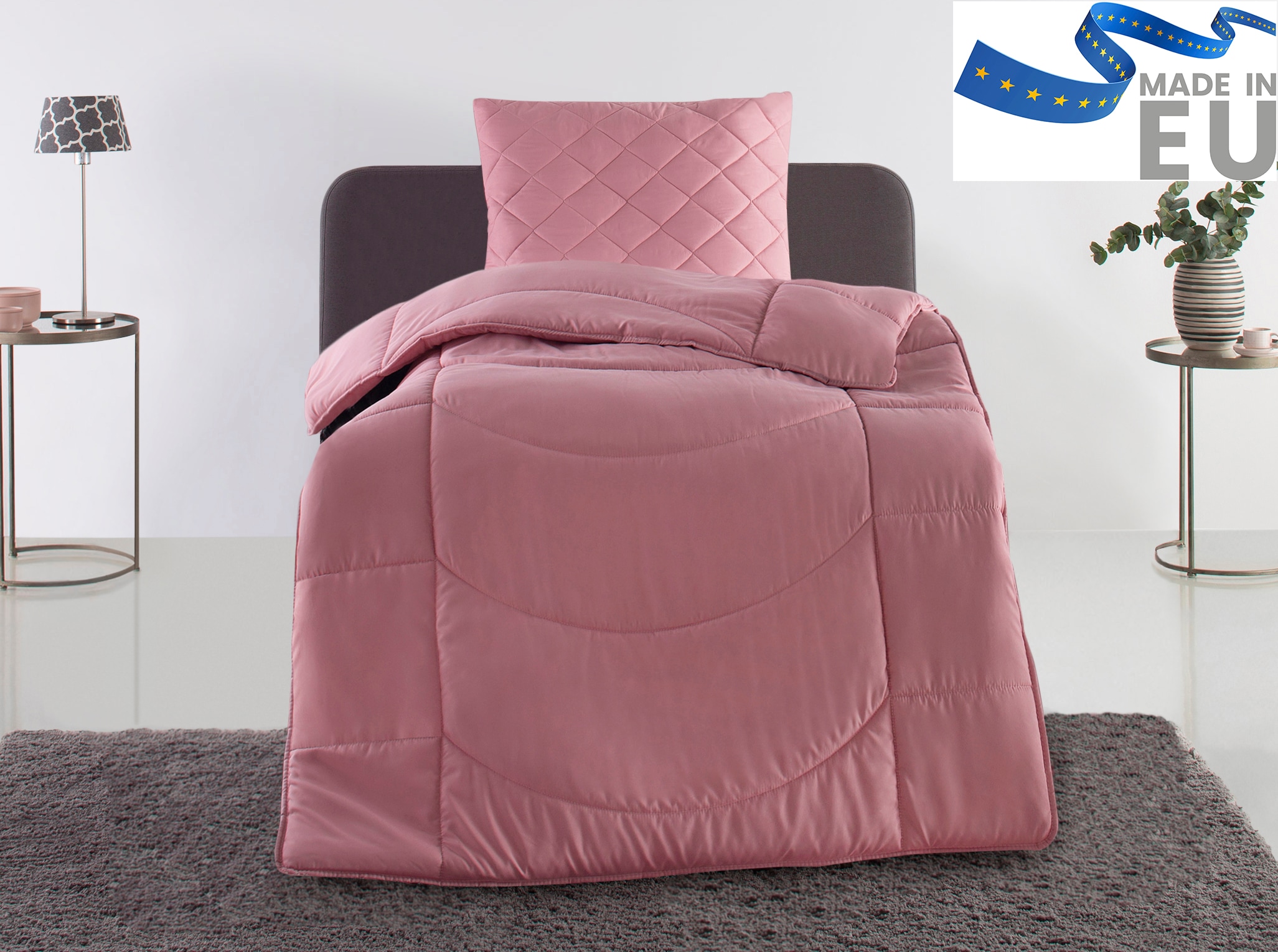 OTTO home Steppbett + Kopfkissen "Microlux, Bettdecke 135x200 cm, 155x220 c günstig online kaufen