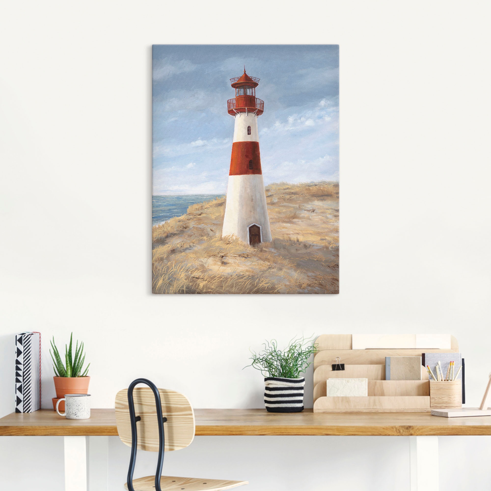 Artland Wandbild »Leuchtturm I«, Gebäude, (1 St.), als Alubild, Outdoorbild, Leinwandbild, Wandaufkleber, versch. Größen