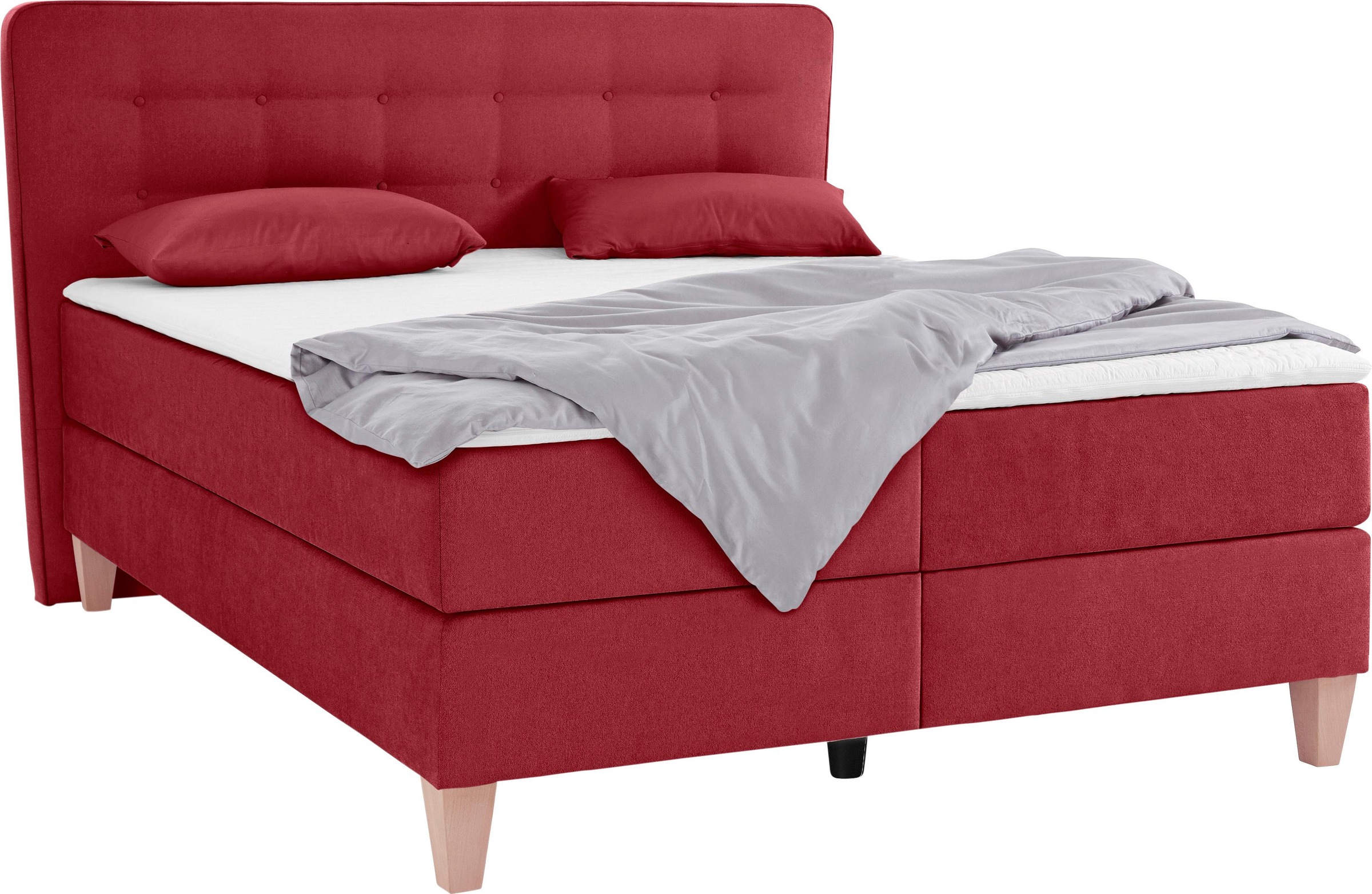 Home affaire Boxspringbett »Ascola«, incl. Topper, 5, Breiten, 3 Ausführungen, 2 Härtegrade