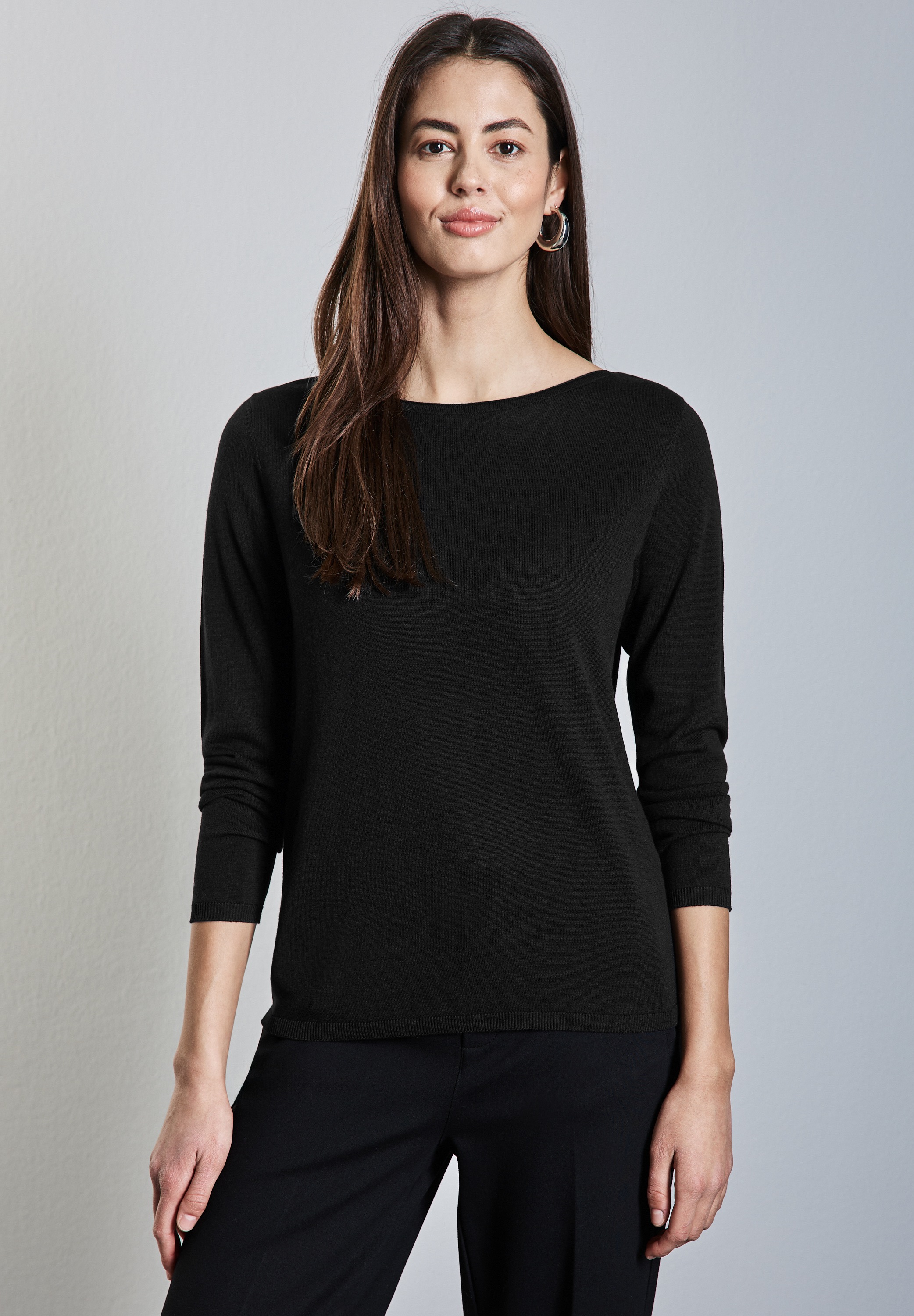 STREET ONE Strickpullover, mit U-Boot-Ausschnitt