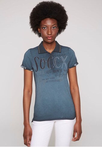SOCCX Poloshirt, mit dekorativen Ärmelaufschlägen kaufen