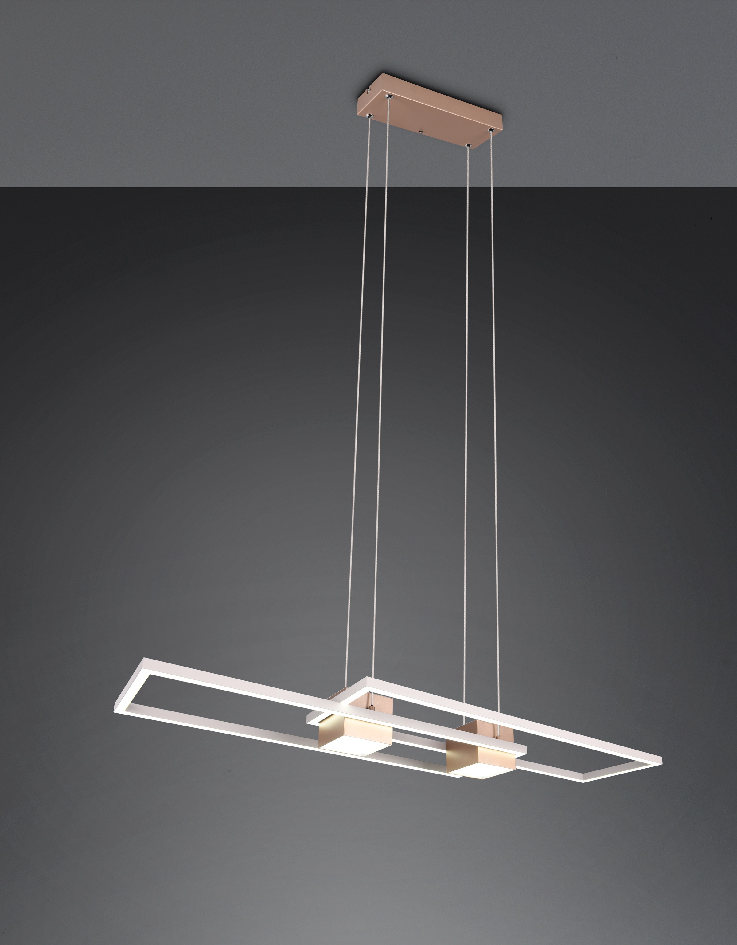 TRIO Leuchten LED Pendelleuchte »ALBANY, LED Hängelampe Wohnzimmer mit Fernbedienung, dimmbar, CCT«, 1 flammig, Leuchtmittel LED-Board | LED fest integriert, Lichtfarbe einstellbar, Memoryfunktion, Nachtlicht, up-and-down Licht