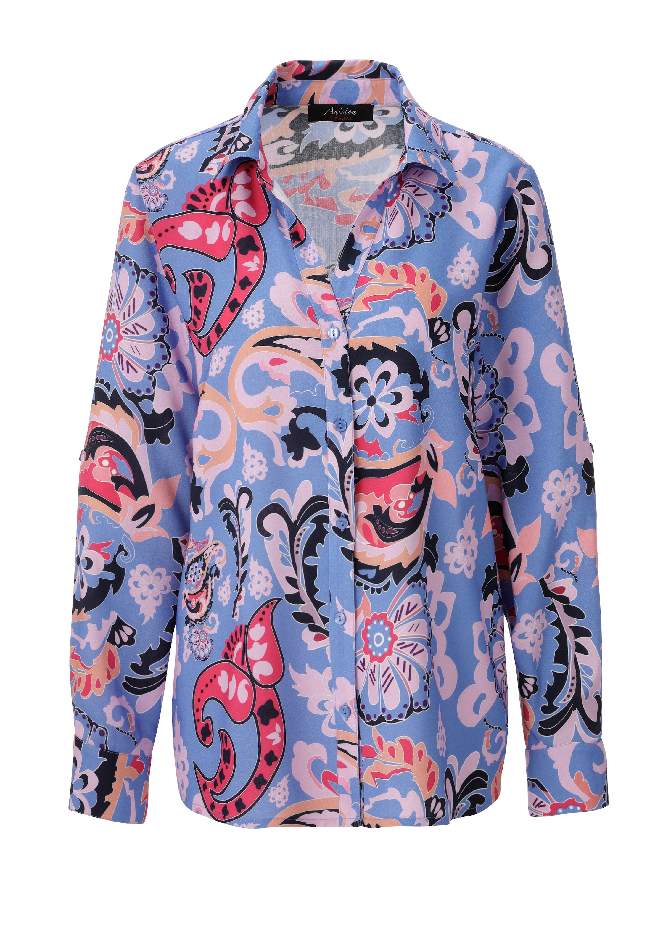 Aniston CASUAL Hemdbluse mit farbenfrohem, grafischen Druck - NEUE KOLLEKTION