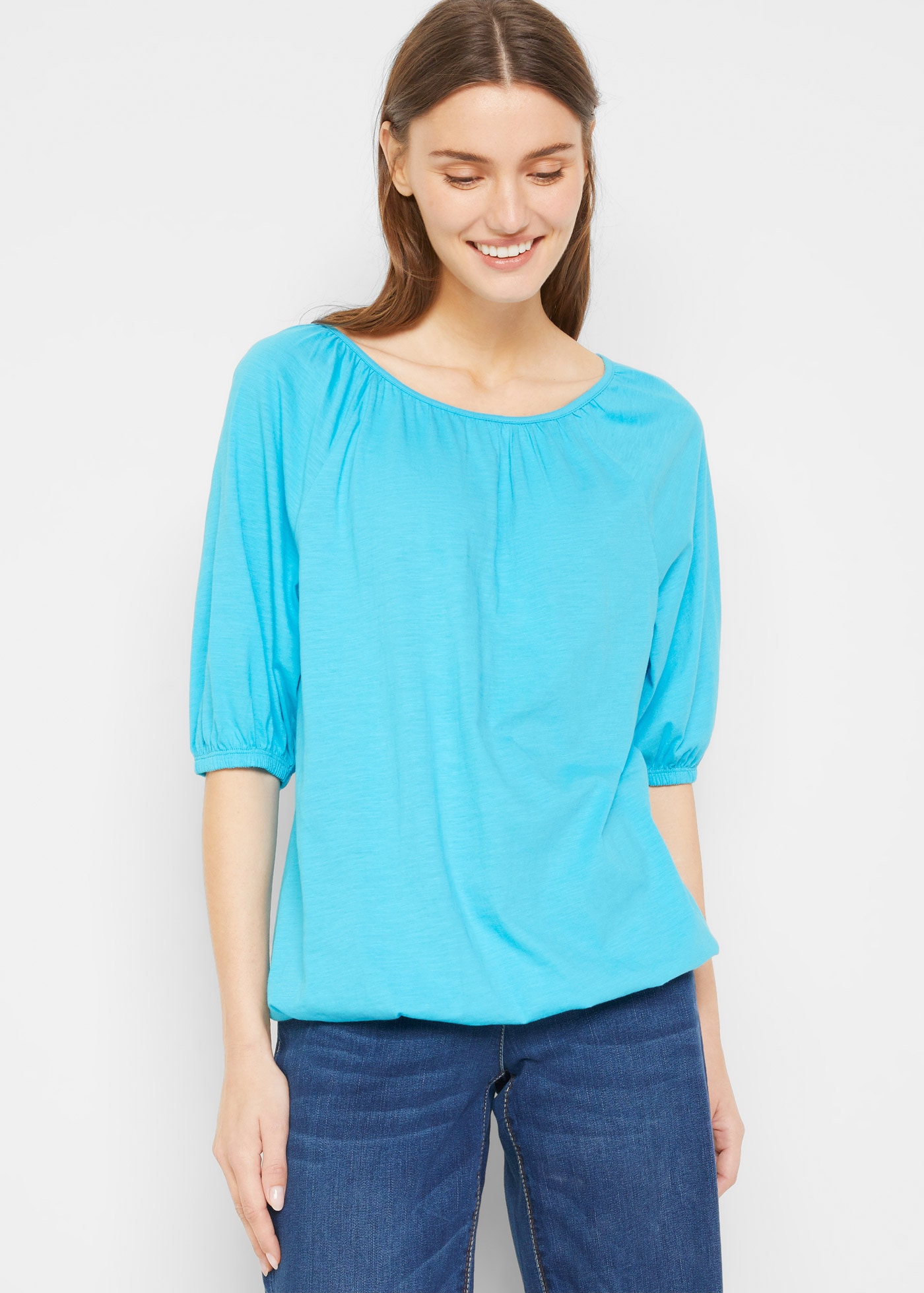 bonprix T-Shirt "Shirt aus reiner Baumwolle" Ballonform, lockere Passform, günstig online kaufen