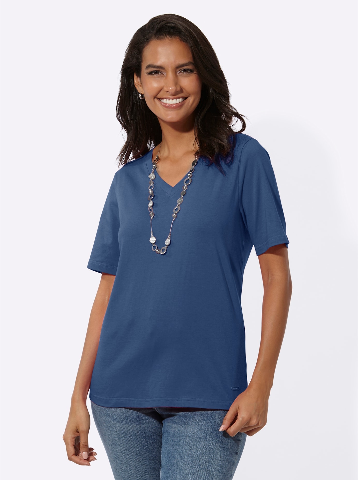 Casual Looks V-Shirt "Kurzarm-Shirt" 1 Stk. tlg. günstig online kaufen