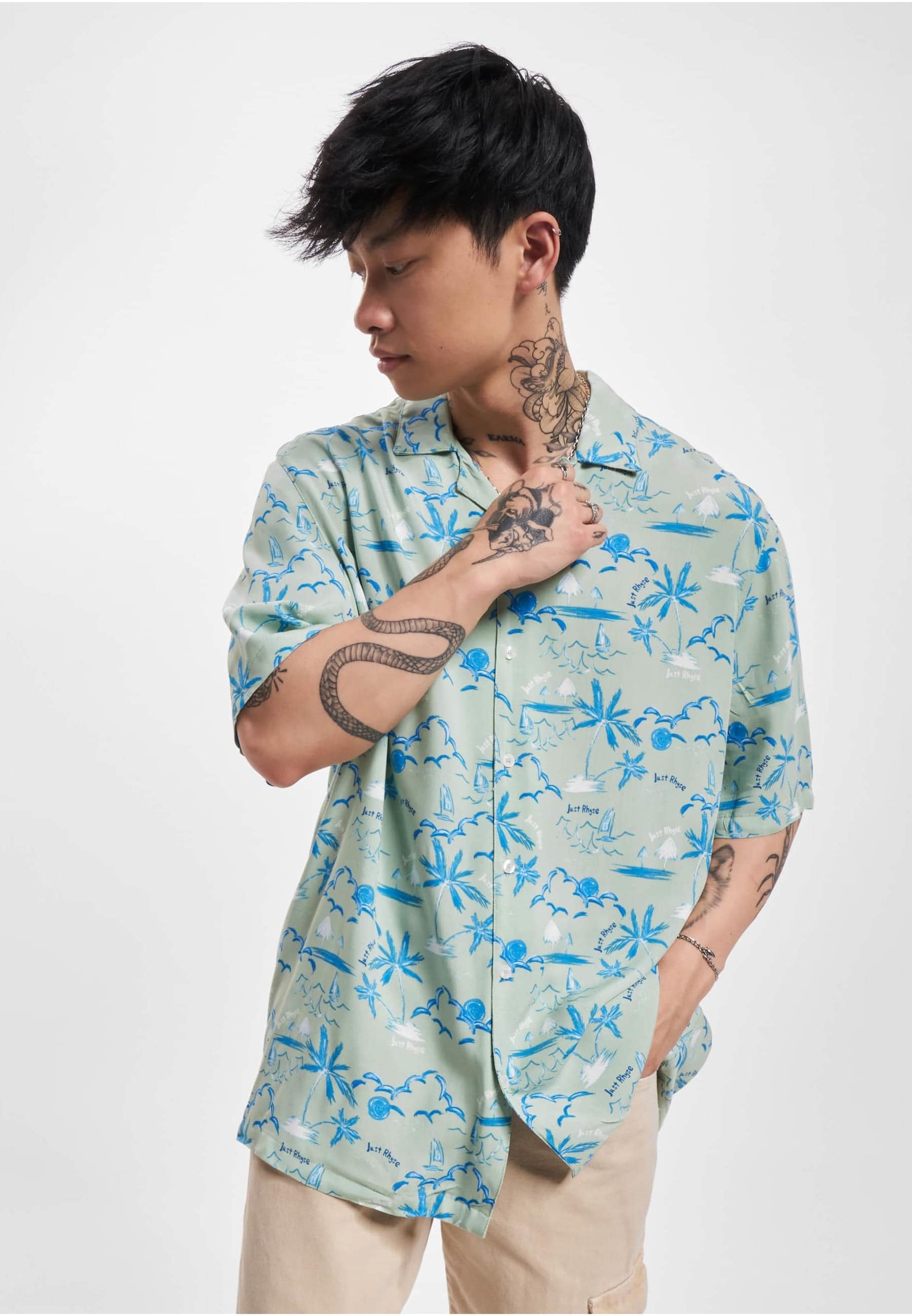 Just Rhyse Langarmhemd »Just Rhyse Herren Just Rhyse Shirt Waikiki«, (1 tlg.)