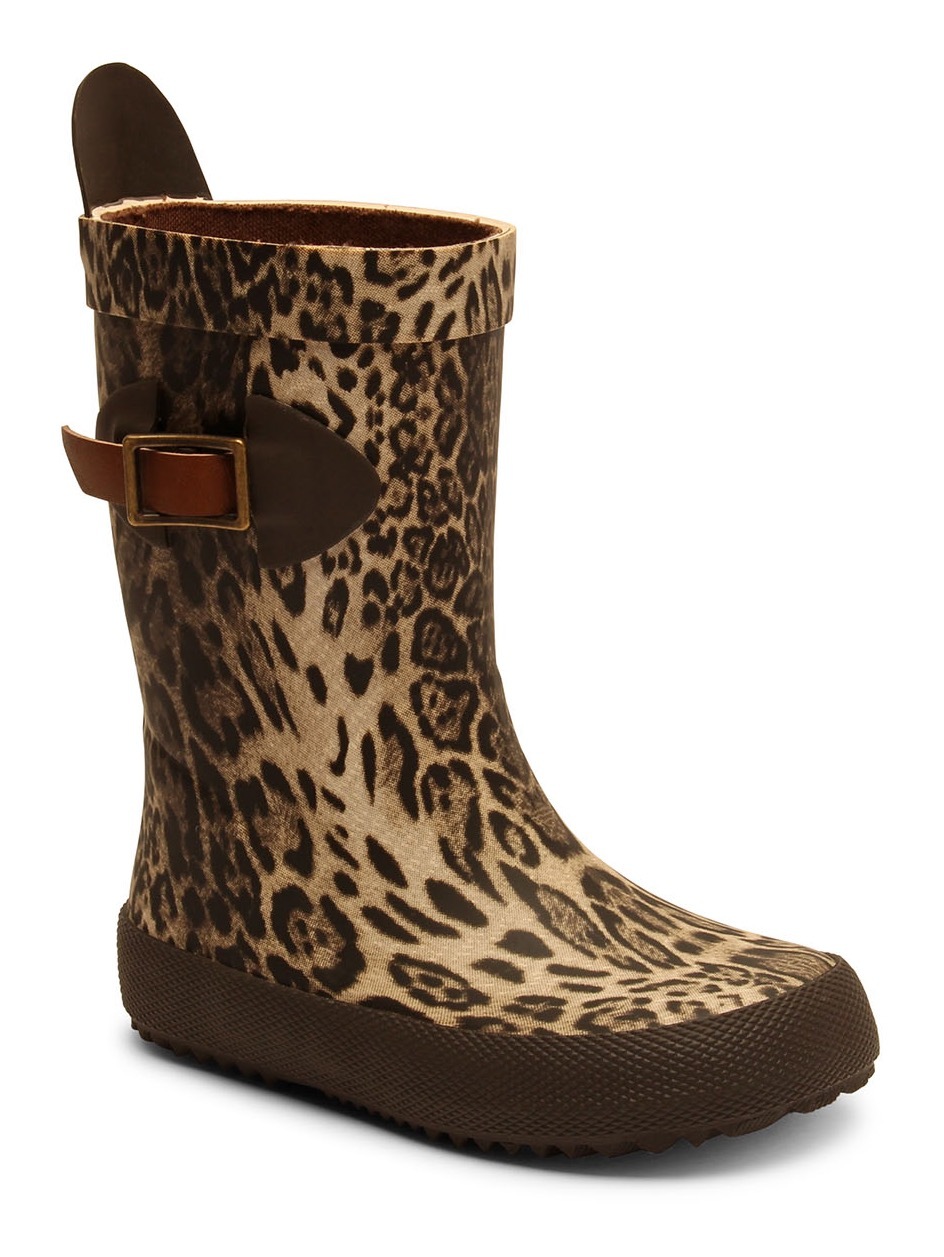 BISGAARD Mädchen Gummistiefel "scandinavia", Gr. 30leopard, Gummi, Basic, Schuhe, Boots mit Wechselfußbett, Größenschablone zum Download