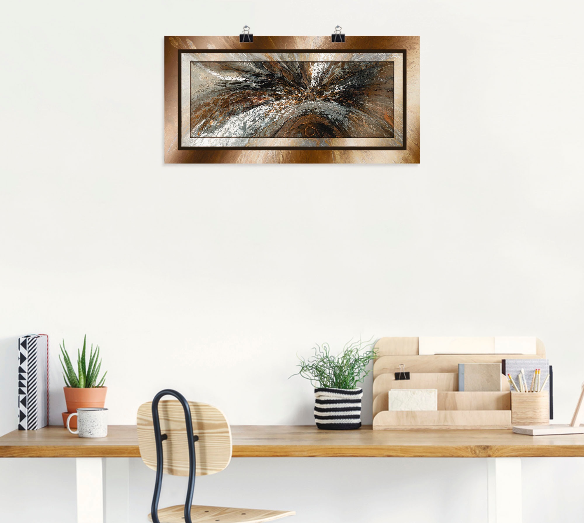 Artland Wandbild "Gold Abstrakt 1" Gegenstandslos 1 Stk. tlg. als Alubild, günstig online kaufen