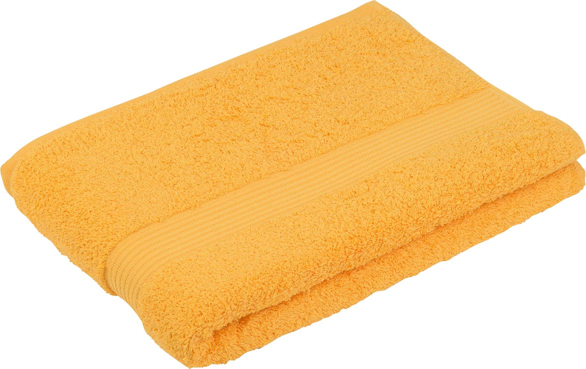 Badetuch GÖZZE, B:70cm L:140cm, gelb, Frottier, Obermaterial: 100% Baumwolle, Handtücher, "New York", moderne Uni-Farben, strukturierte Borte, 100%
