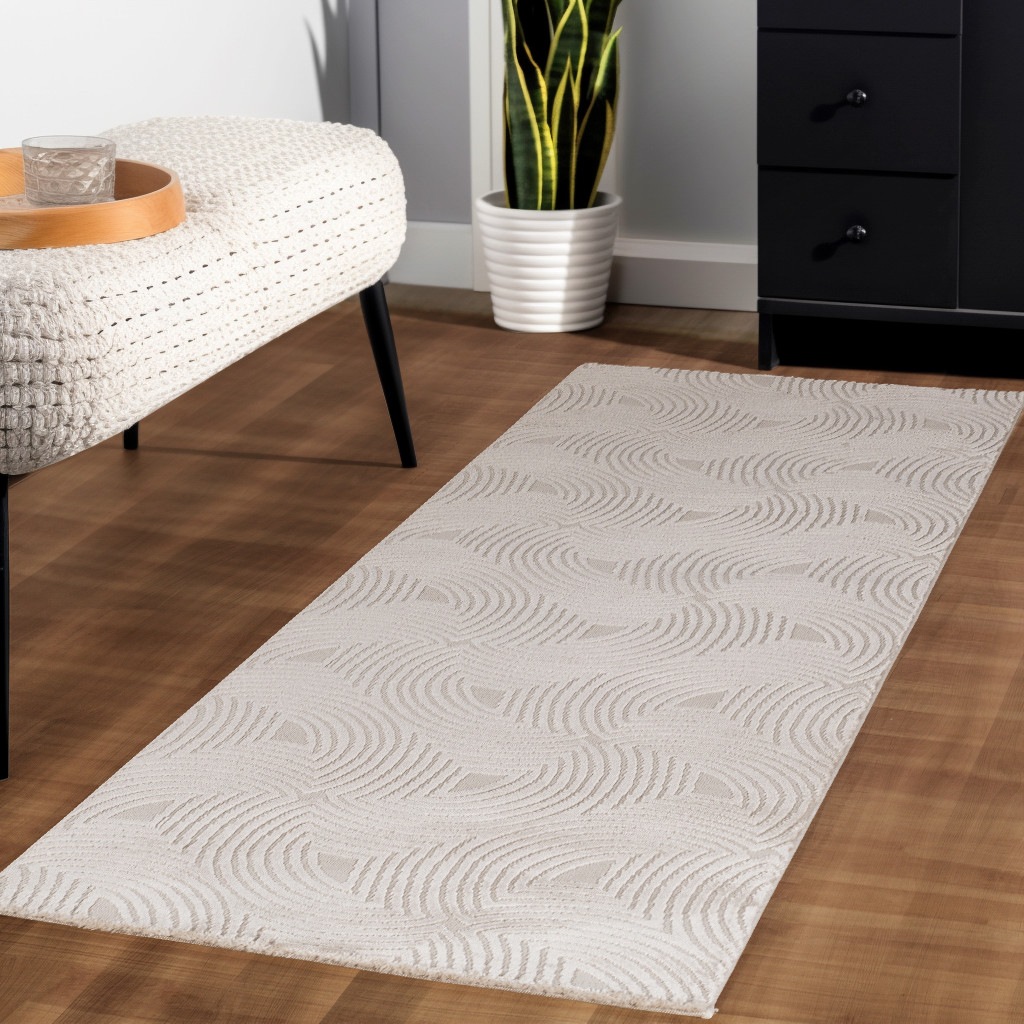 Teppich AYYILDIZ TEPPICHE "SAHARA 1113", beige, B:80cm H:12mm L:250cm, Polypropylen, Teppiche, Teppich, Läufer / Pflegeleicht / Strapazierfähig / Trend Colors/ Wohnzimmer