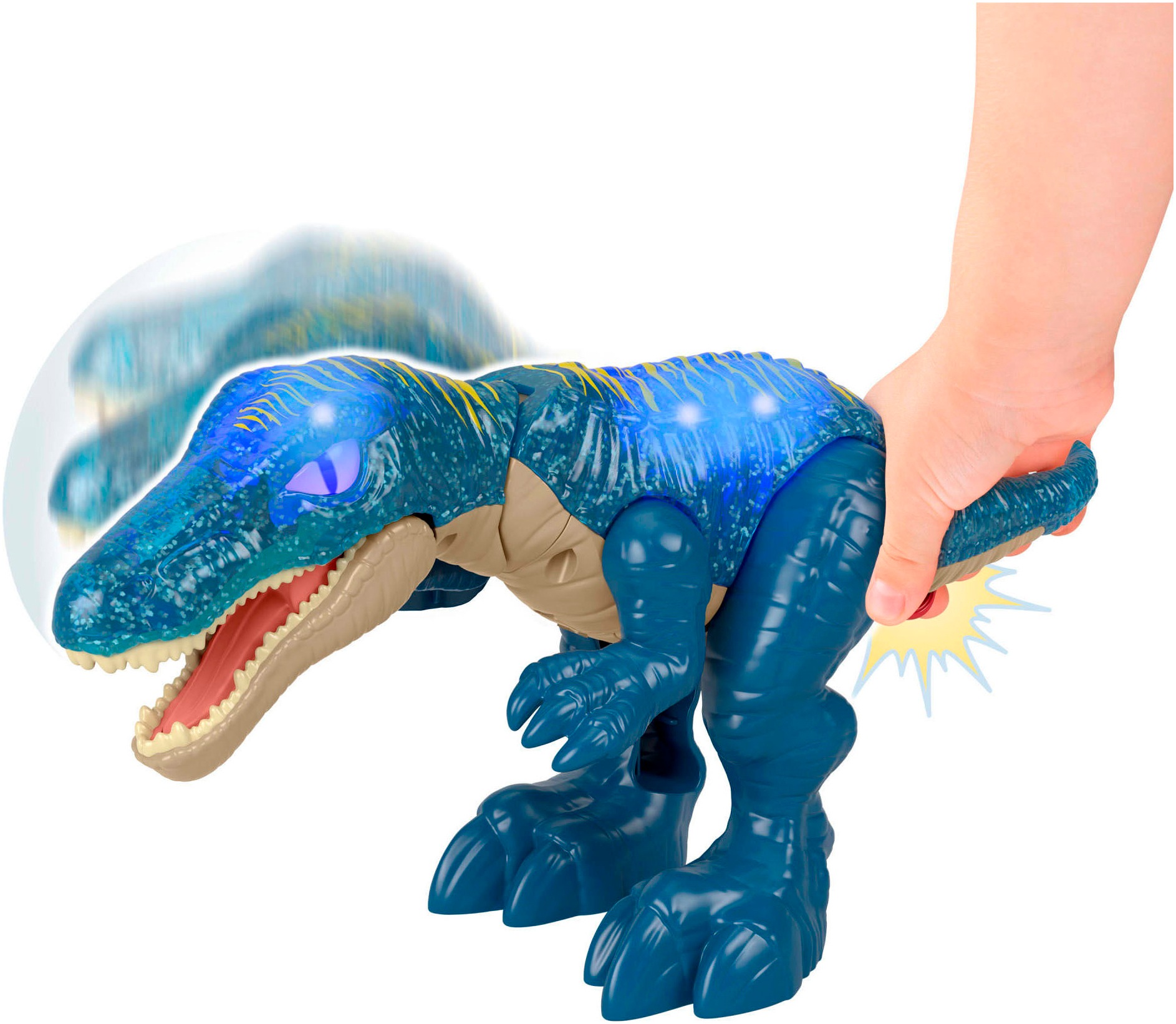 Mattel® Actionfigur »Imaginext Jurassic World Knurrender Leucht-Baryonyx« mit Geräuschen