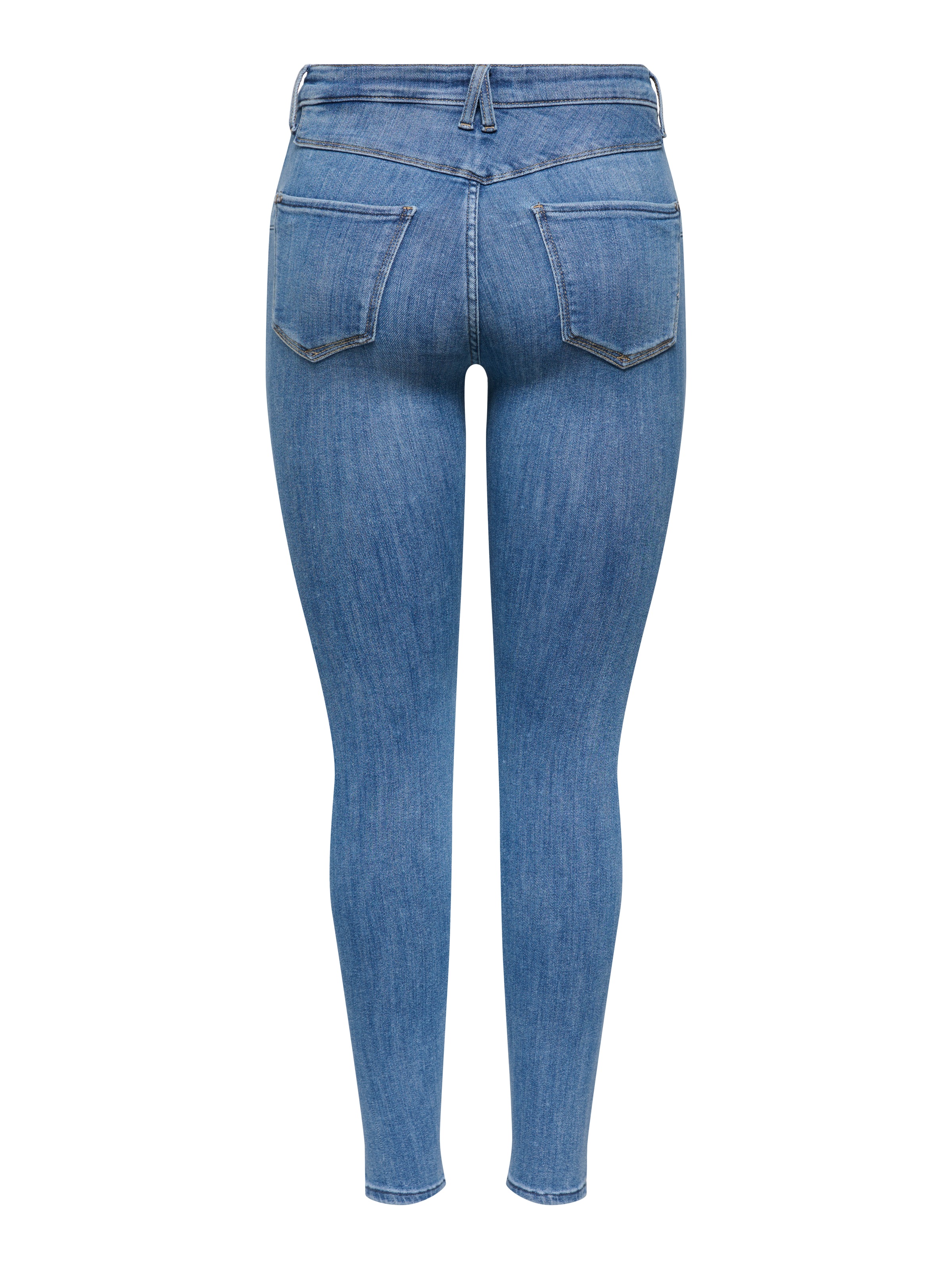 ONLY Skinny-fit-Jeans "ONLPOWER MID WAIST PUSH UP ANK DET DNM" Baumwollmisc günstig online kaufen