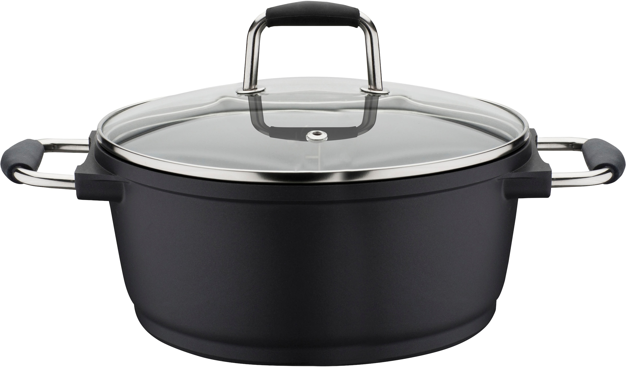 GSW Kochtopf "Scala", 4,2 l + Ø 24cm + Höhe 11cm, schwarz, Töpfe, Induktion