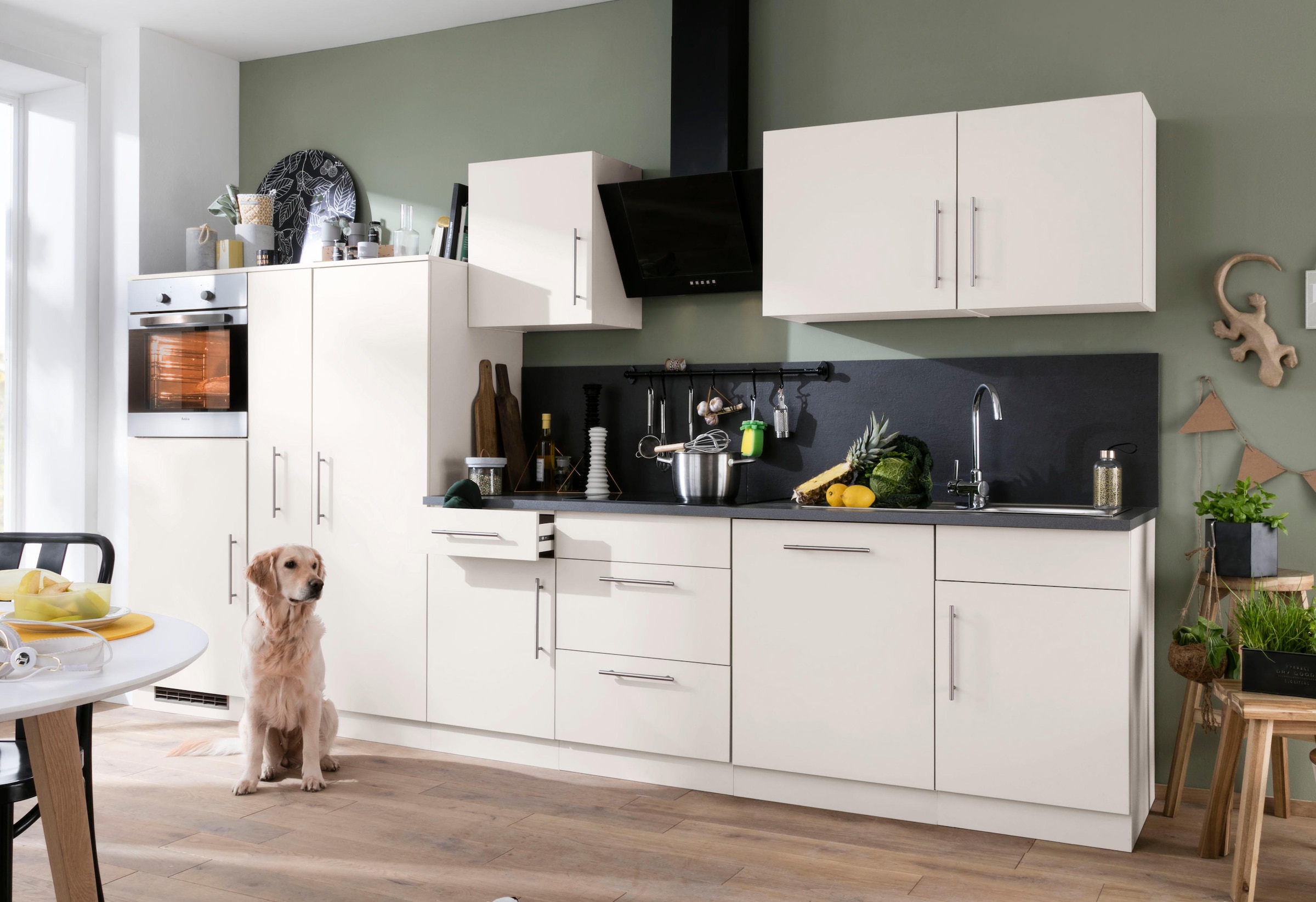 wiho Küchen Küchenzeile »Cali« ohne E-Geräte, Breite 360 cm