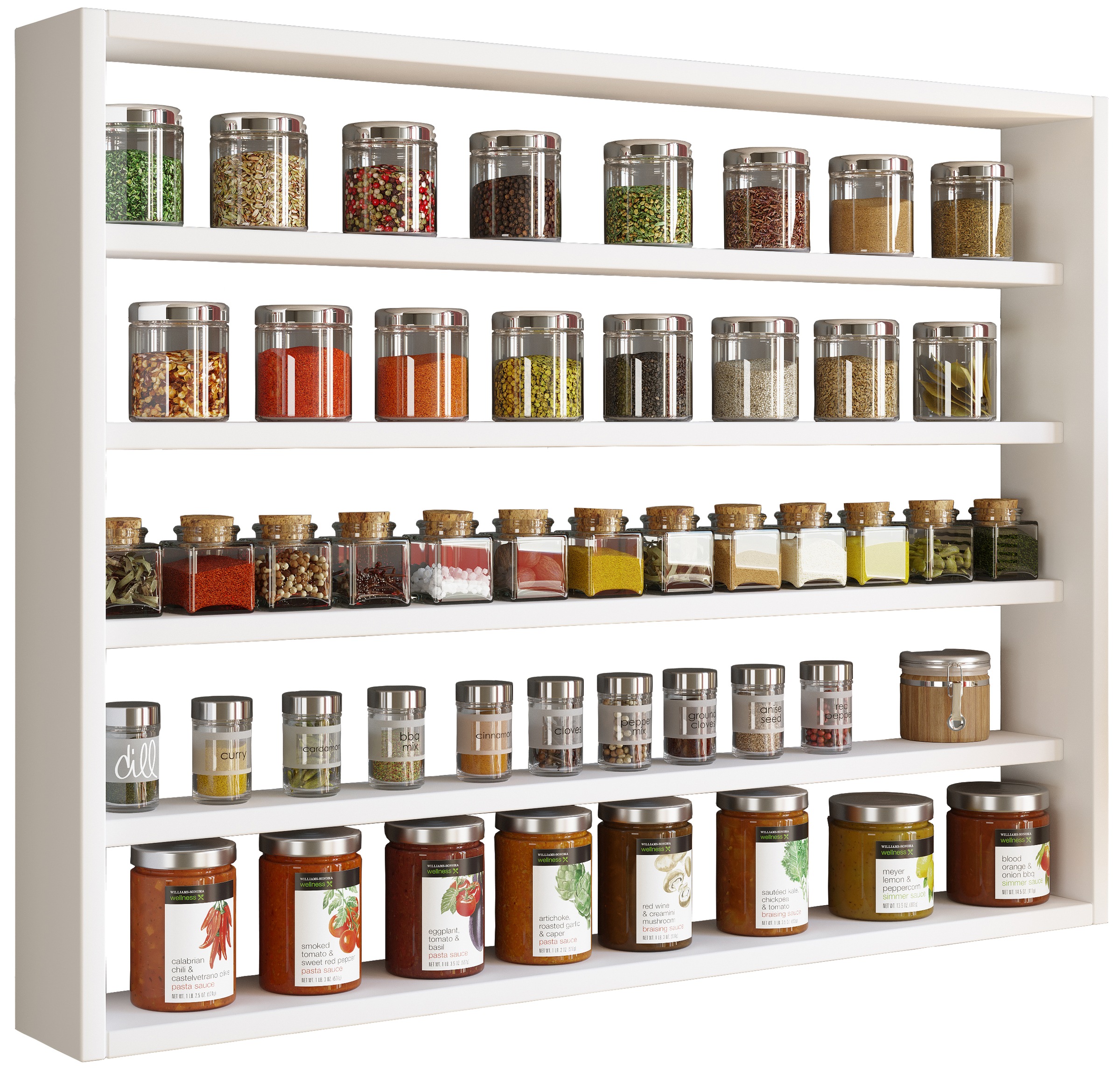 Hängeschrank VCM, B:80cm T:10cmweiß, Obermaterial: 100% Holz Wood., Küche, Schränke, "Holz Wandregal Gewürzregal Regal Küche Esaldi L"