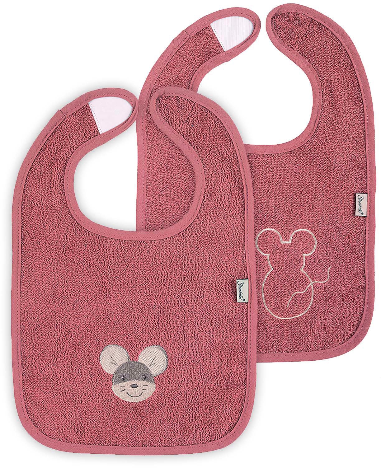 Sterntaler® Lätzchen »Doppelpack, Klettlätzchen Mabel, rosa«, (Set, 2 St.), GOTS made with organic materials, zertifiziert 1065506