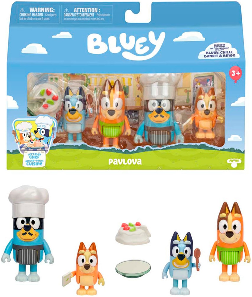 Moose Spielfigur »Bluey, Let´s Play Chef - Pavlova«, (Set, 4 tlg.)