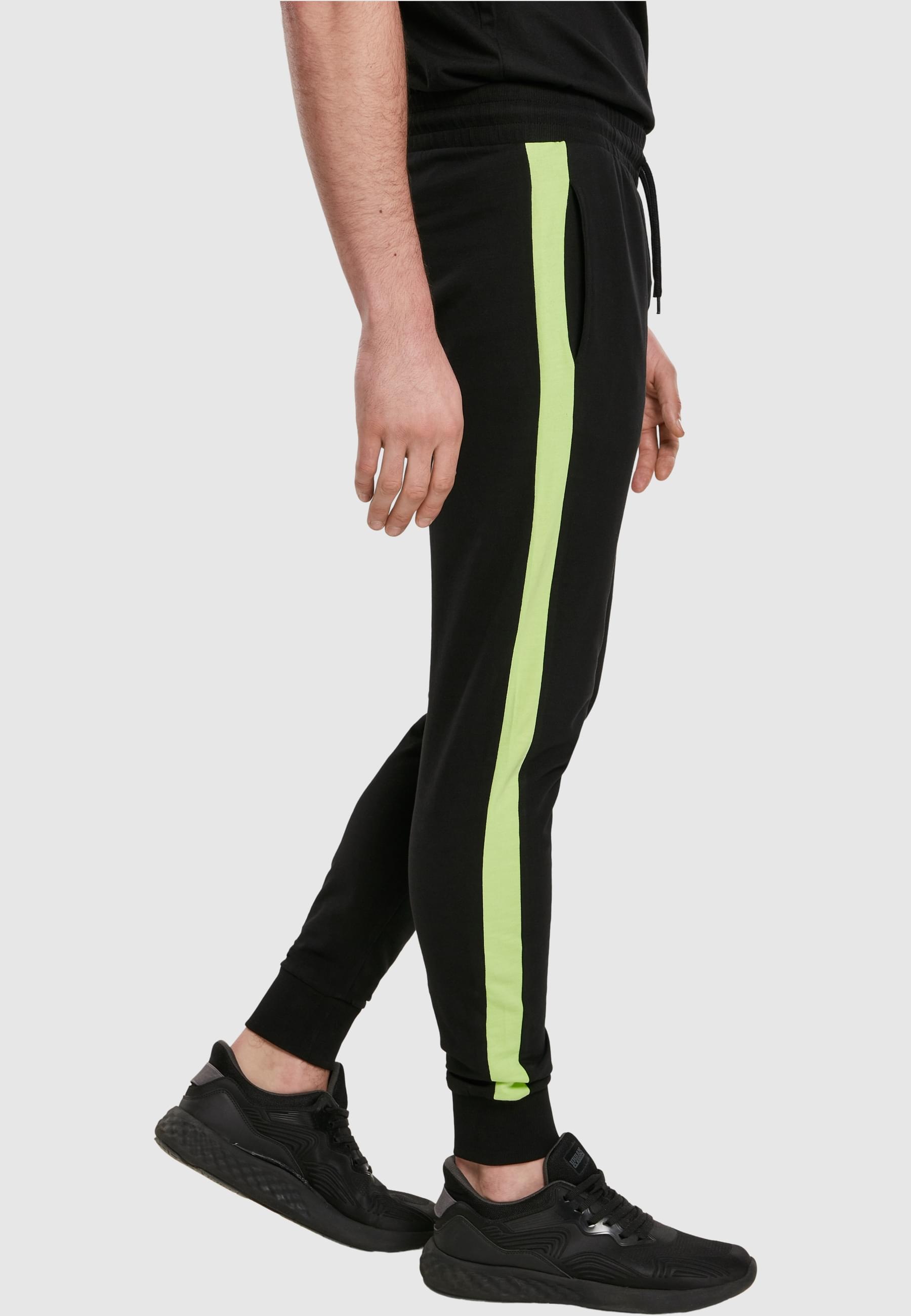 URBAN CLASSICS Stoffhose »Urban Classics Herren Neon Striped Sweatpants«, (1 tlg.)