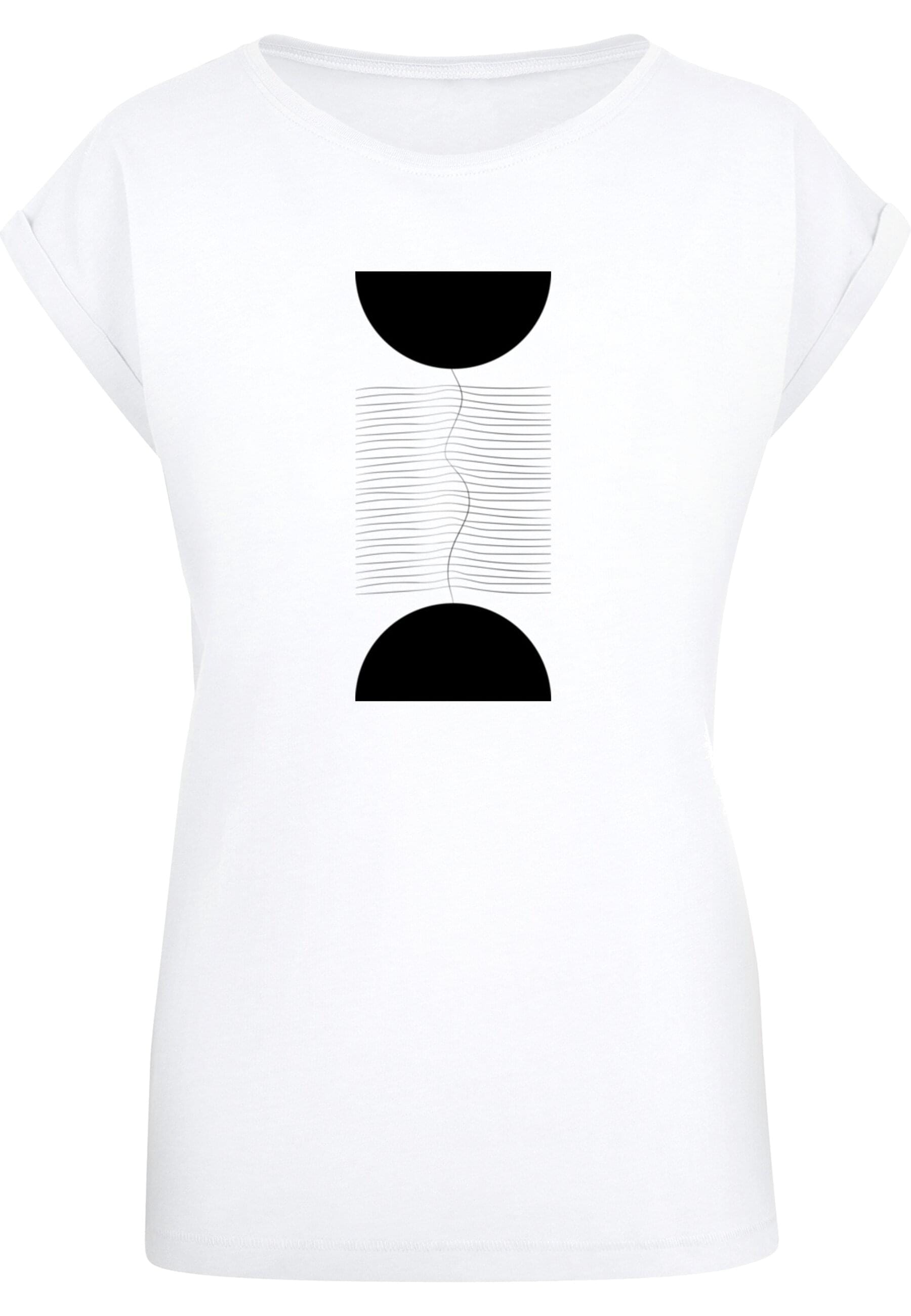 Merchcode T-Shirt "Merchcode Ladies Abstract Lines Extended Shoulder Tee" 1 günstig online kaufen