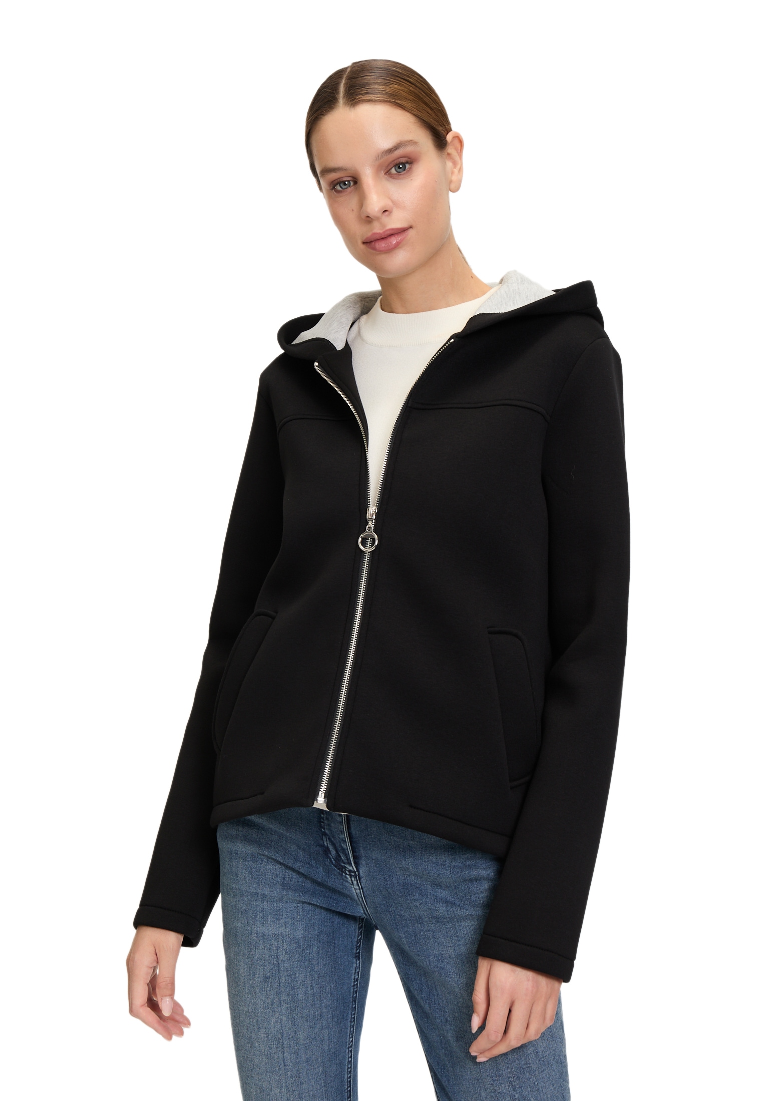 Amber & June Outdoorjacke "Amber & June Damen Übergangsjacke mit Kapuze", m günstig online kaufen