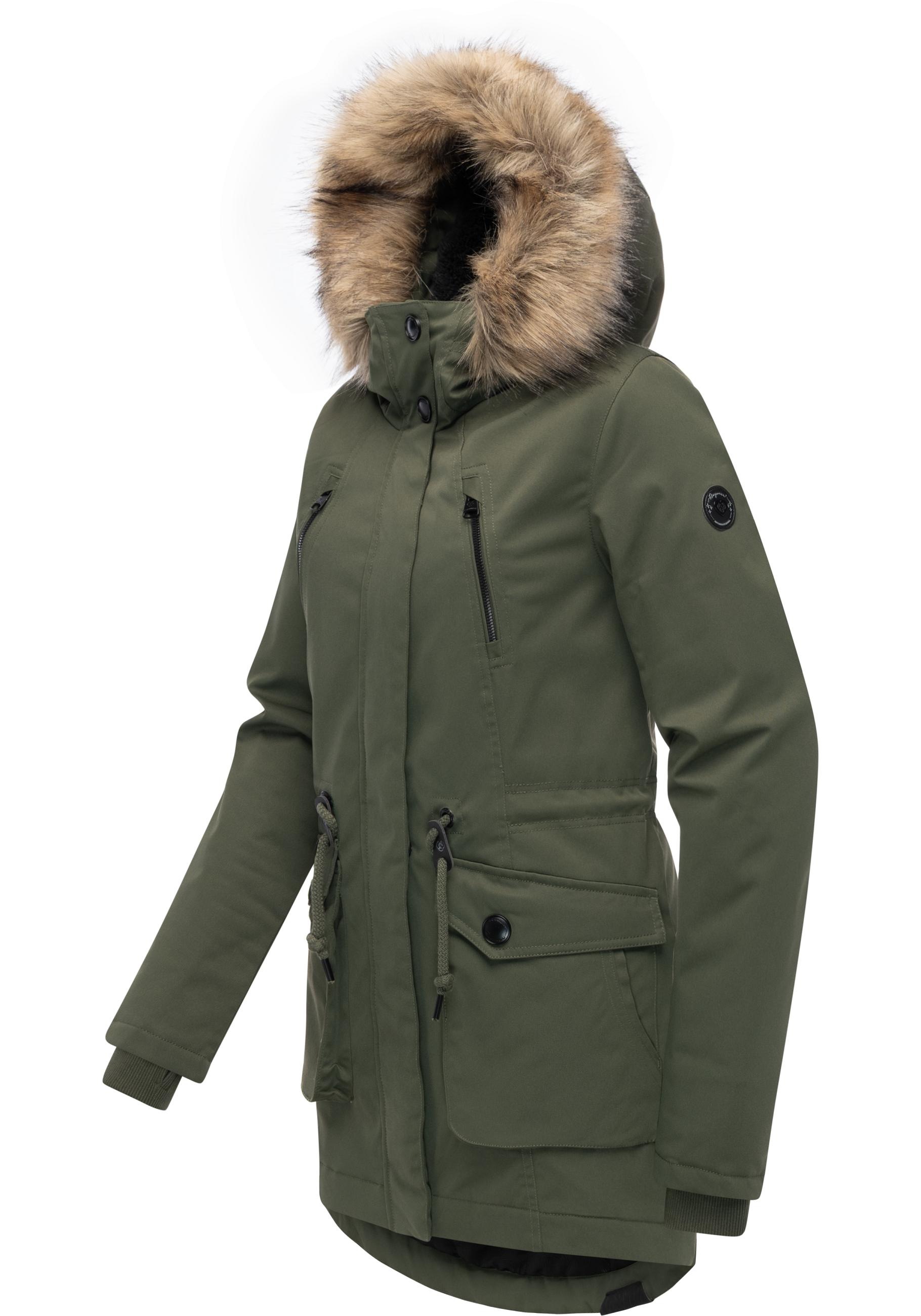 Ragwear Kurzmantel »Ellsa B YOUMODO«, Warmer Damen Winterparka