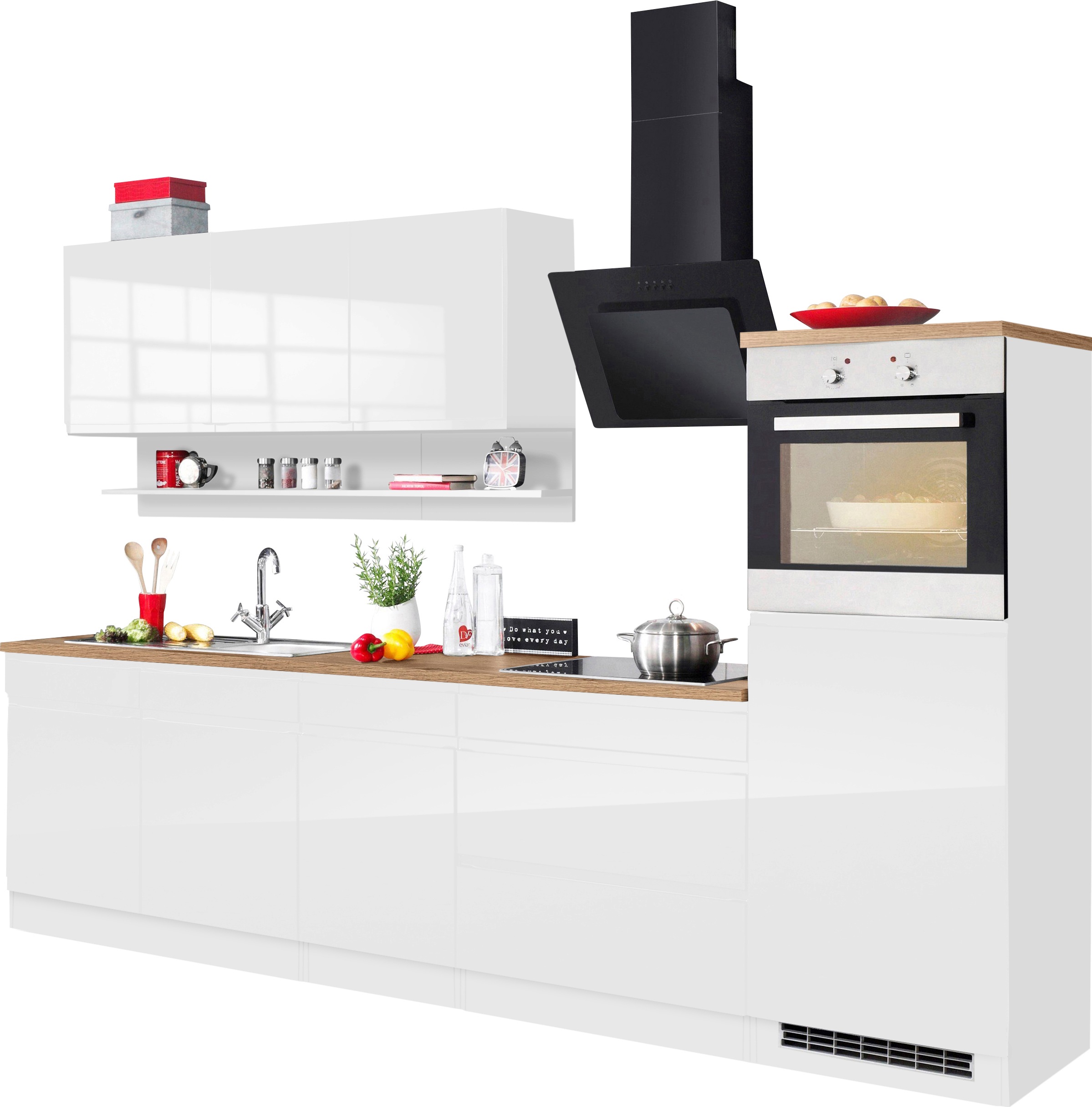 KOCHSTATION Küchenzeile "KS-Virginia" Breite 290 cm, wahlweise mit Induktio günstig online kaufen