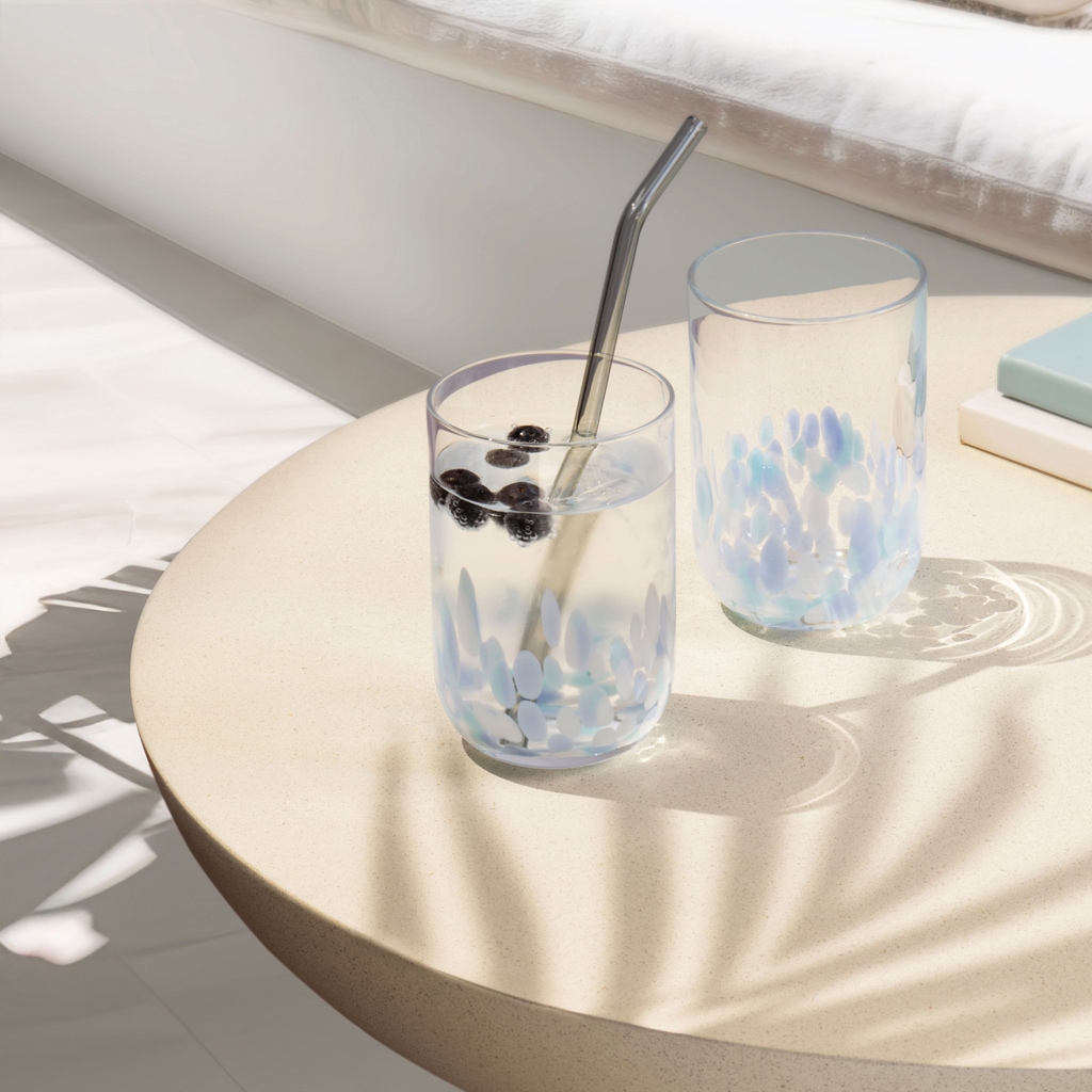 like. by Villeroy & Boch Longdrinkglas »Longdrinkglas Like Confetti 300 ml 2er Set blau« Spülmaschinenfest