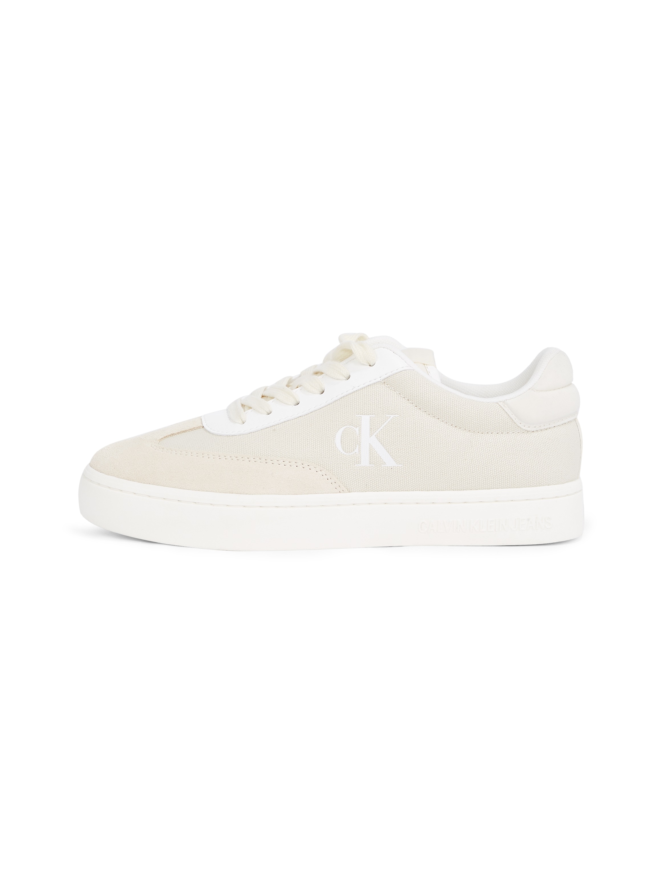 Calvin Klein Jeans Sneaker »CLASSIC CUPSOLE LOW MIX MG WN«, Schnürschuh, Freizeitschuh, Halbschuh mit Logoschriftzug seitlich