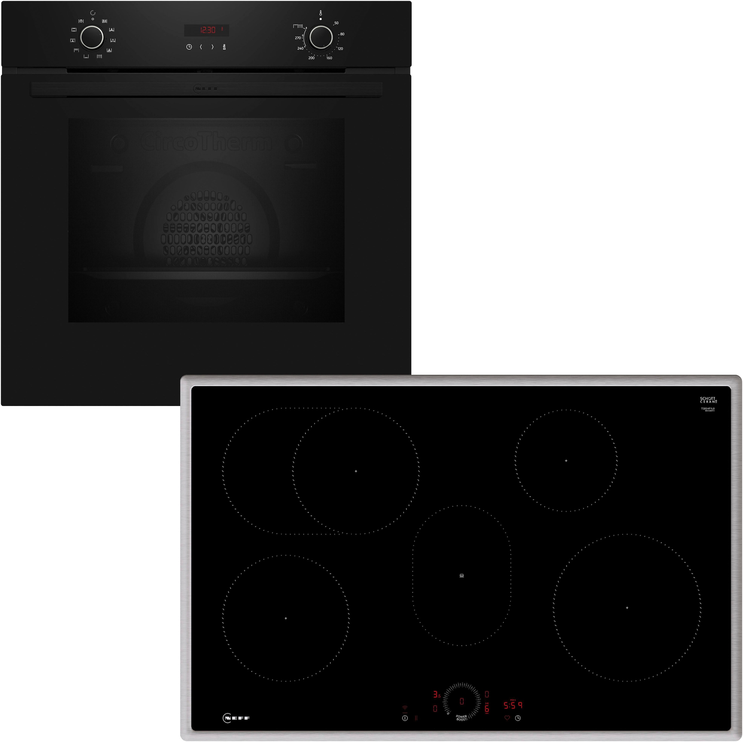 NEFF Backofen-Set "B2CCG6AK0", mit Teleskopauszug nachrüstbar, Pyrolyse-Selbstreinigung