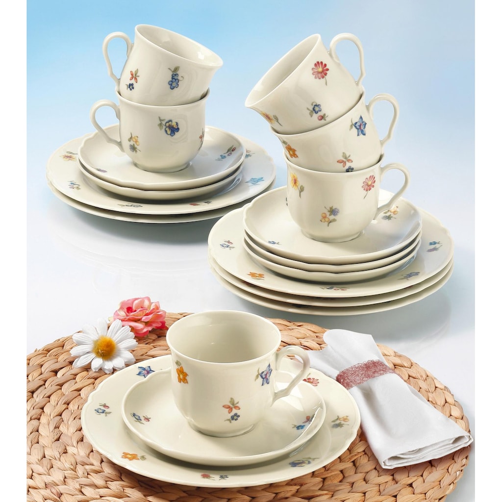 Seltmann Weiden Kaffeeservice »Geschirr-Set, Service Marieluise«, (Set, 18 tlg.), Made in Germany, 18 Teile, für 6 Personen