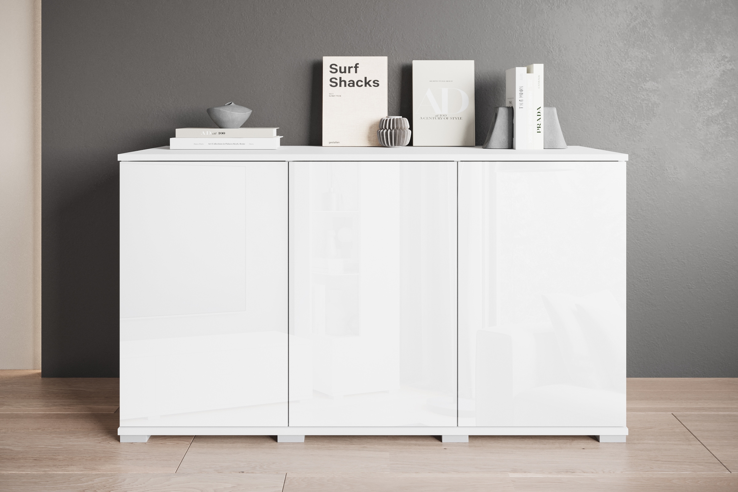 OTTO home Sideboard "Kenia, moderne grifflose Kommode mit 3 Türen, Breite 1 günstig online kaufen