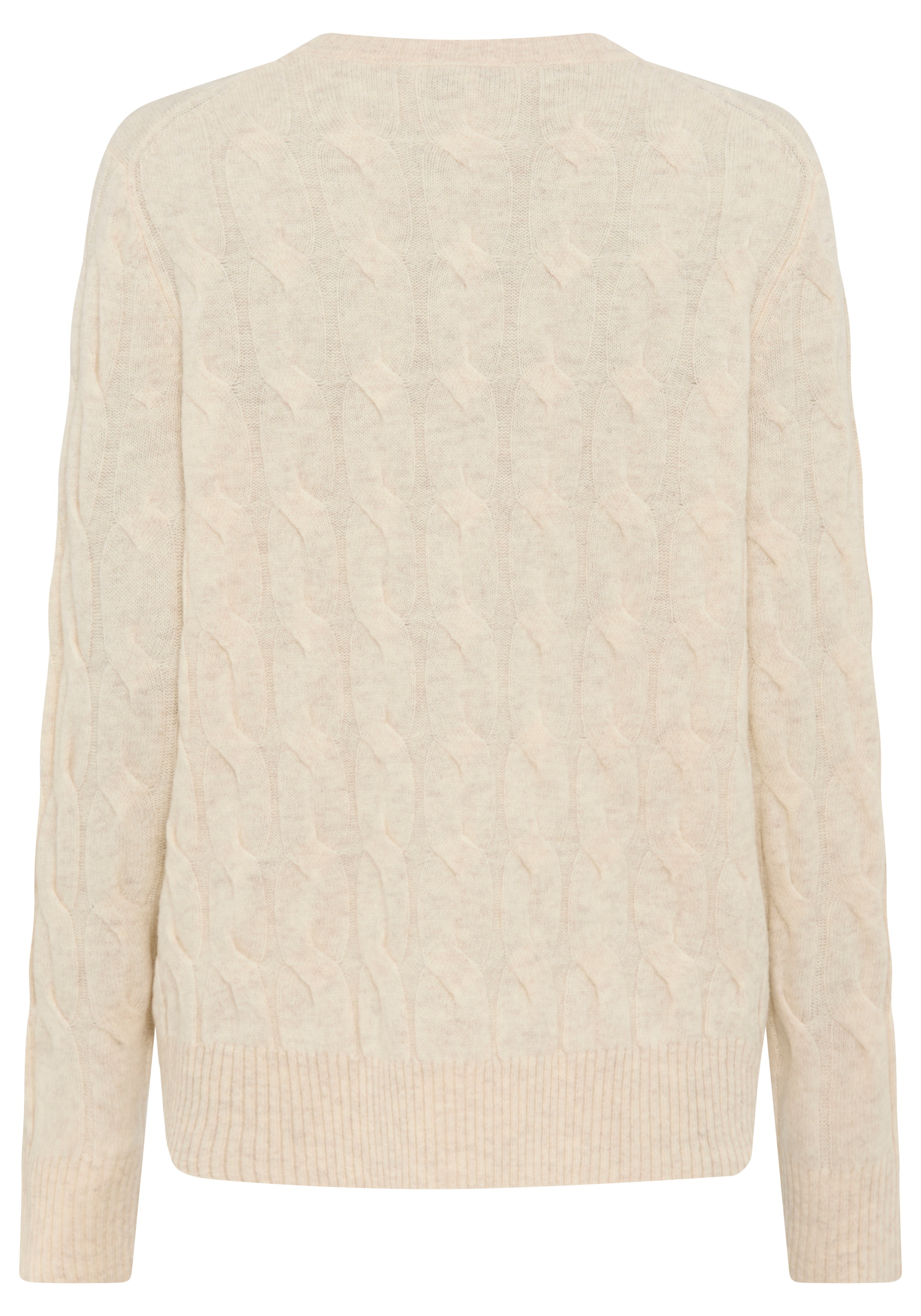 Tommy Hilfiger Curve Strickpullover »CRV SOFT WOOL CABLE C-NK LS SWT«, in großen Größen, mit Zopfmuster, aus reiner Wolle